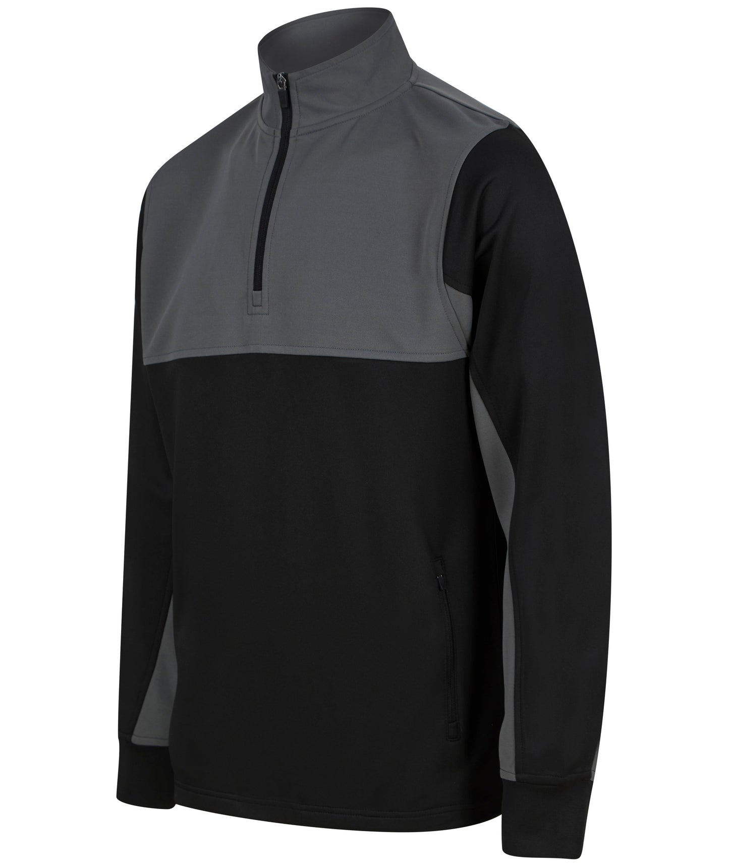 Finden & Hales Kids 1/4 Zip Tracksuit Top with Contrast Panels & Pockets