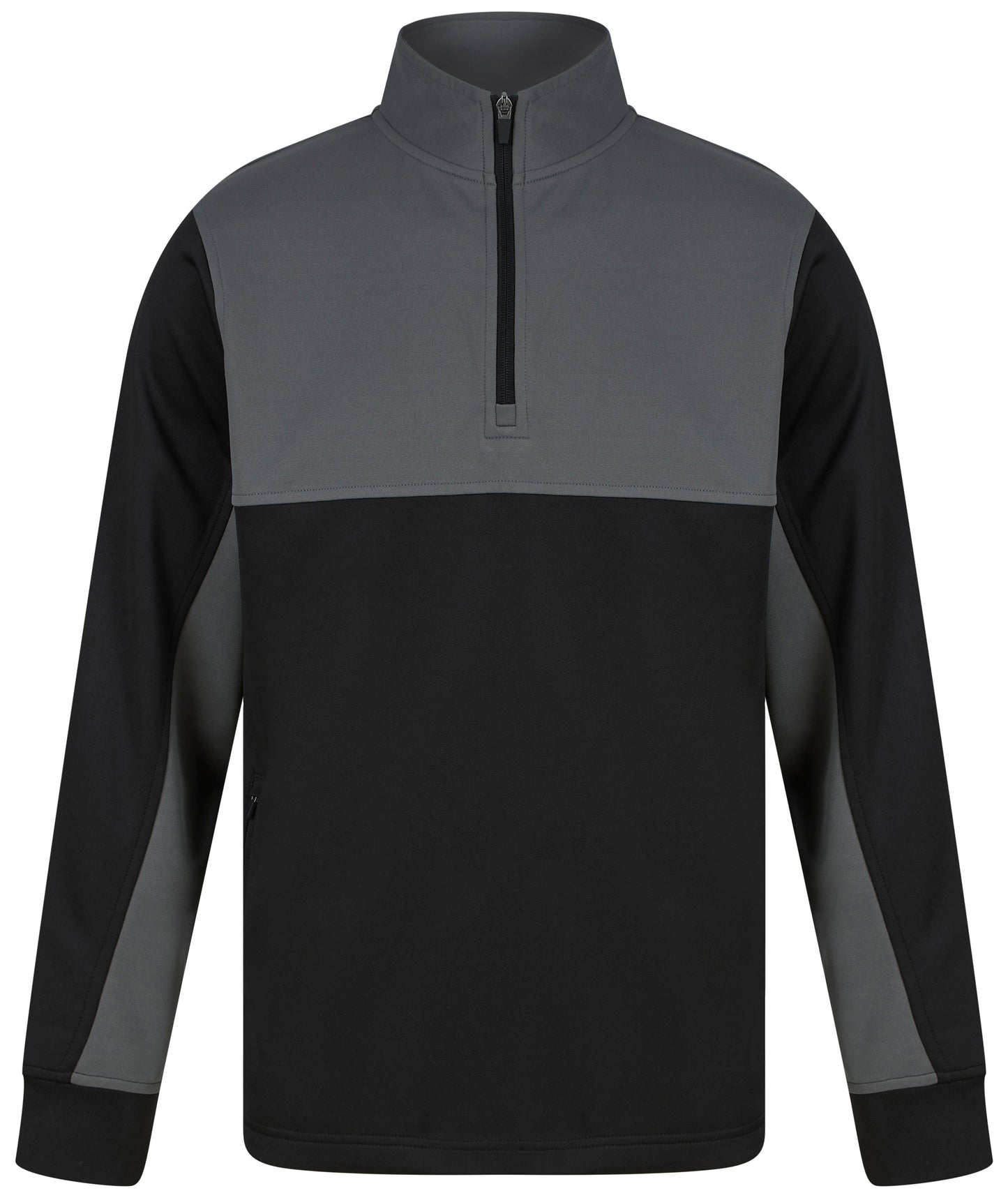 Finden & Hales Kids 1/4 Zip Tracksuit Top with Contrast Panels & Pockets