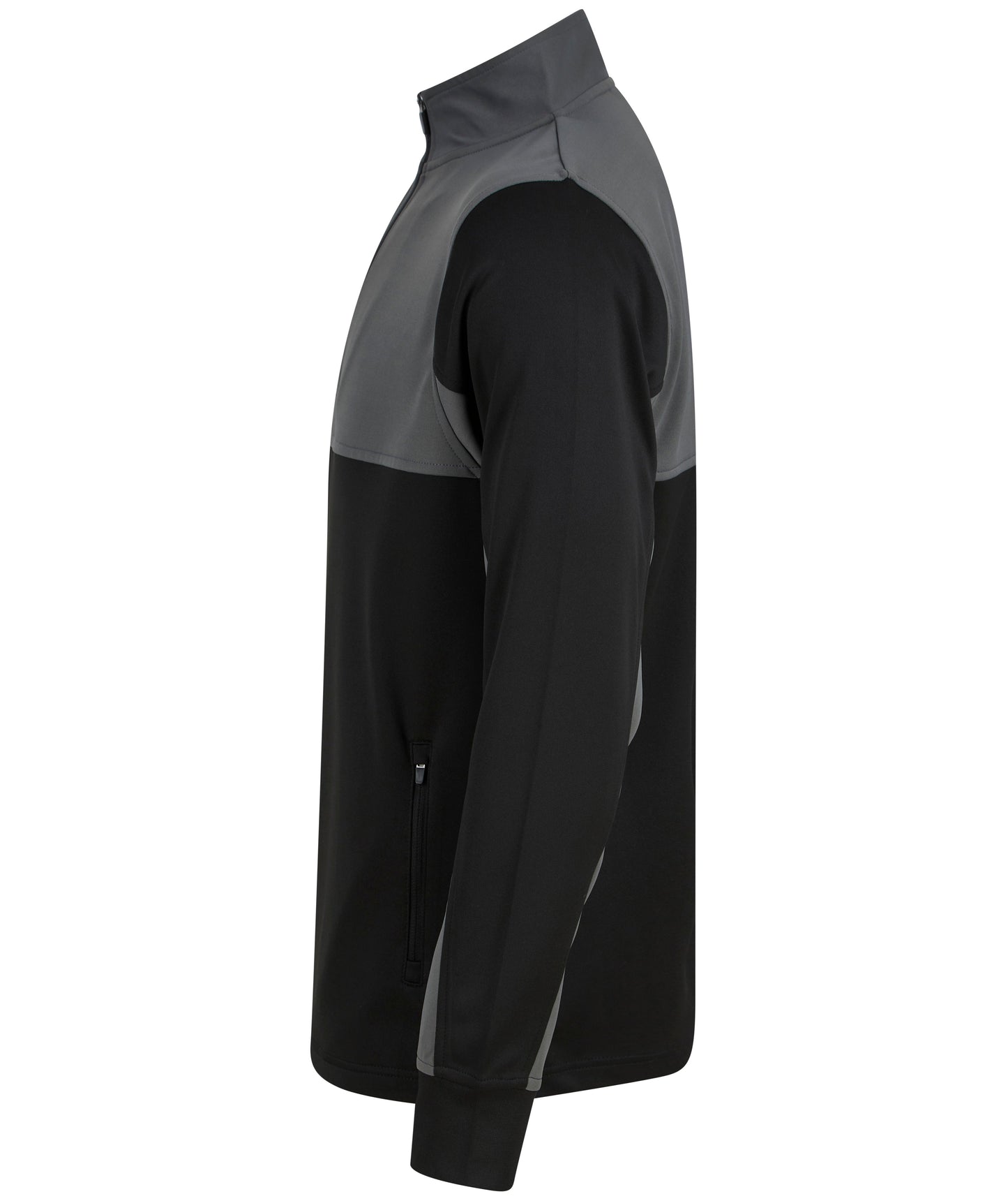 Finden & Hales Kids 1/4 Zip Tracksuit Top with Contrast Panels & Pockets