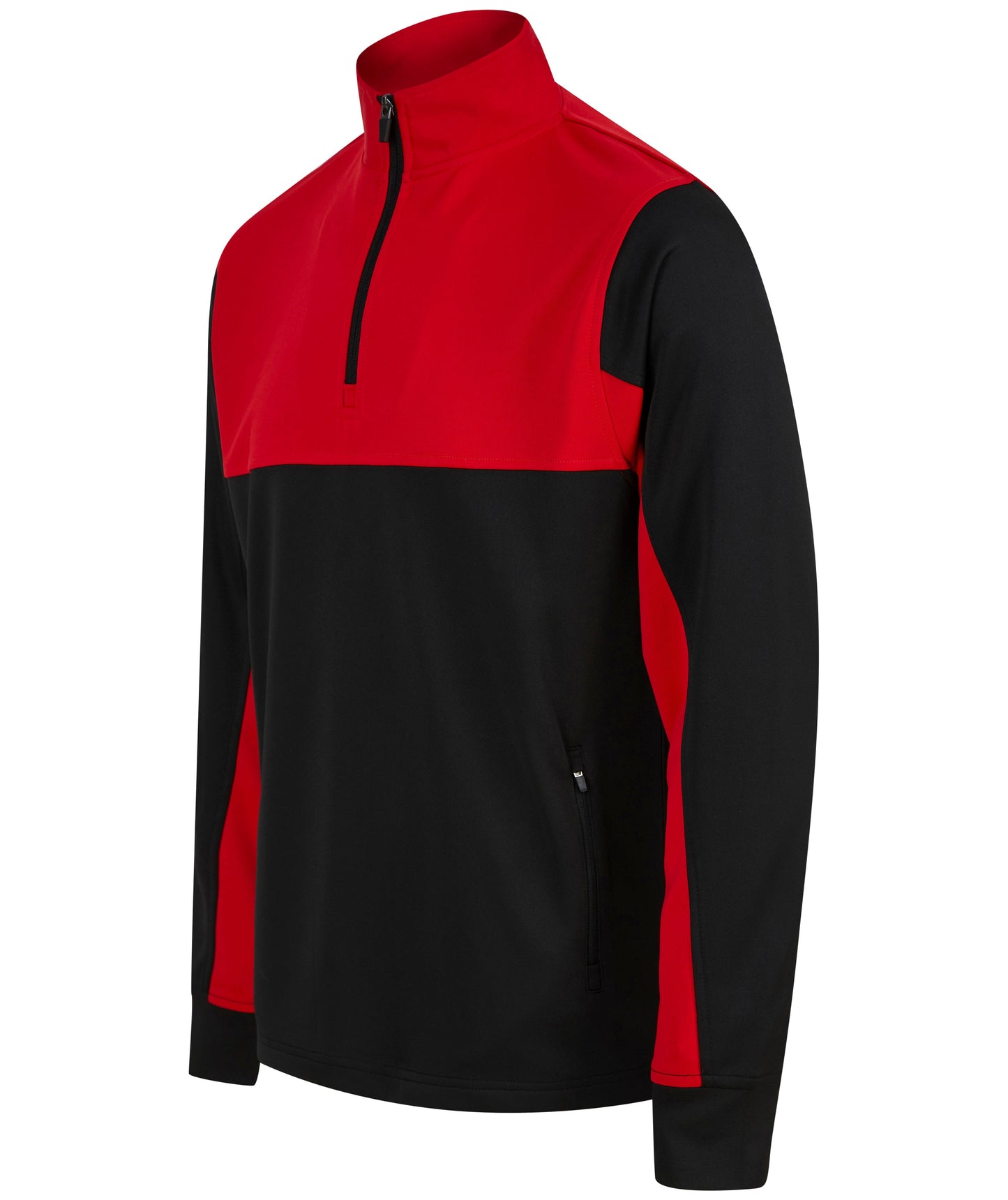 Finden & Hales Kids 1/4 Zip Tracksuit Top with Contrast Panels & Pockets