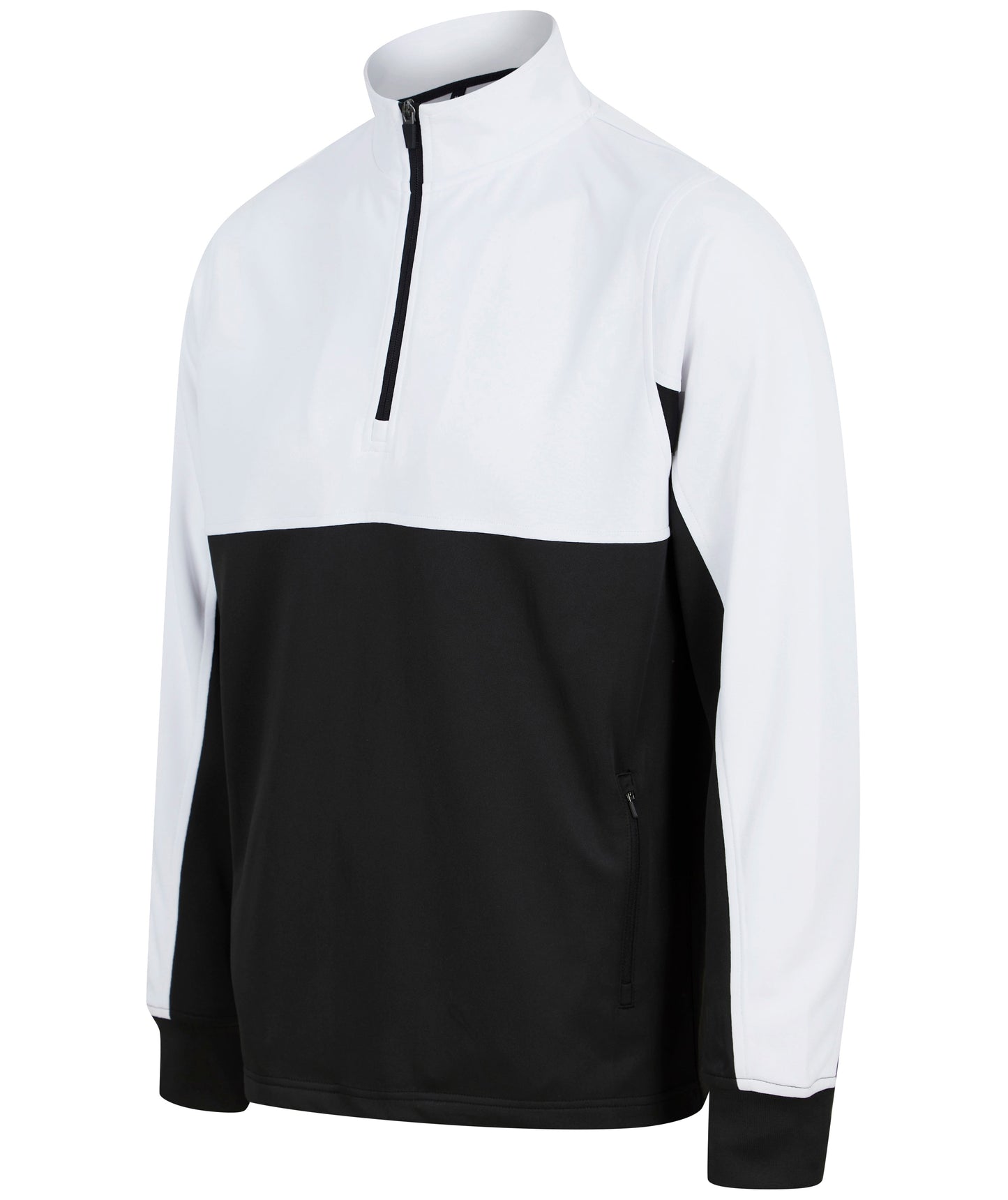 Finden & Hales Kids 1/4 Zip Tracksuit Top with Contrast Panels & Pockets