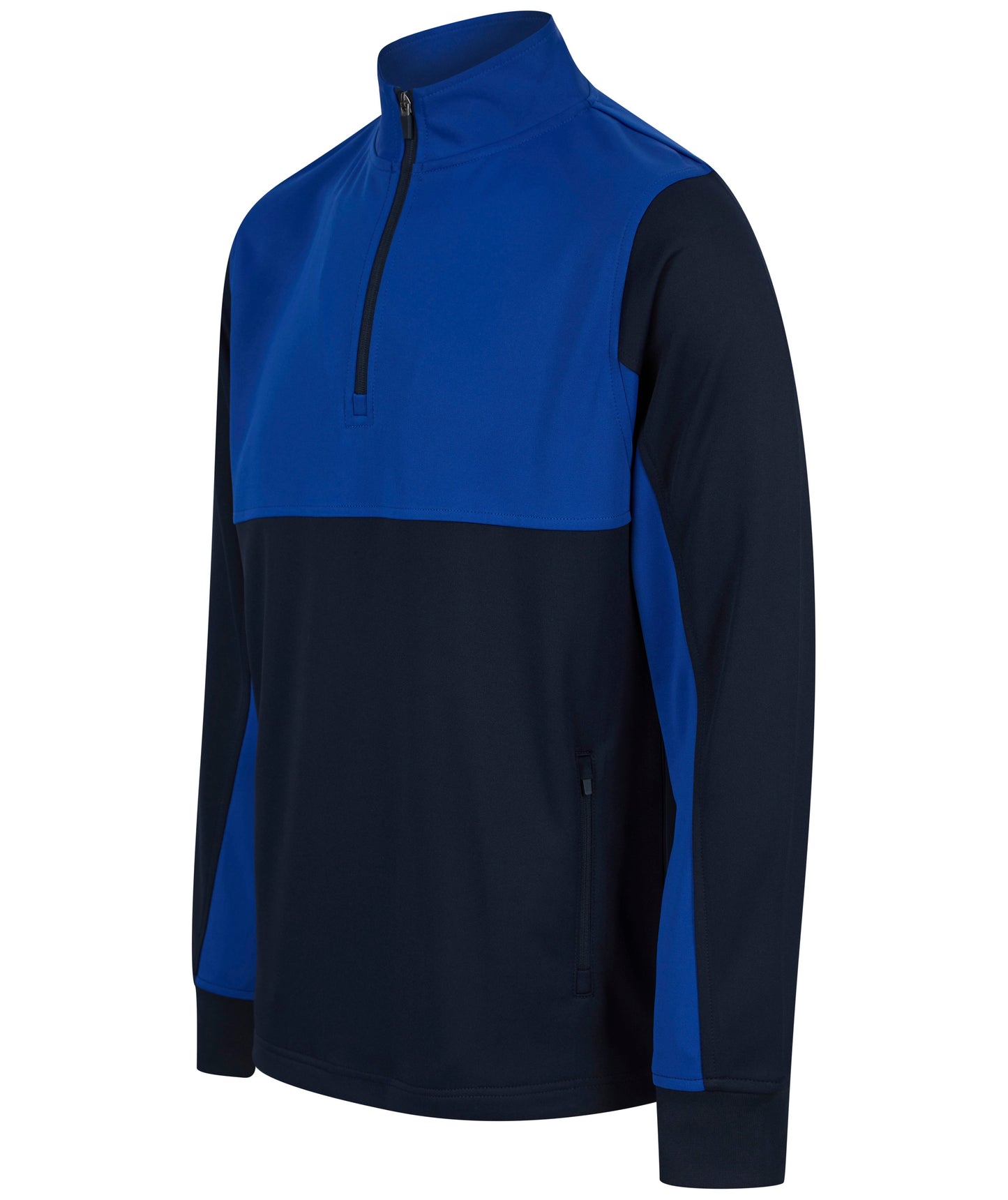 Finden & Hales Kids 1/4 Zip Tracksuit Top with Contrast Panels & Pockets