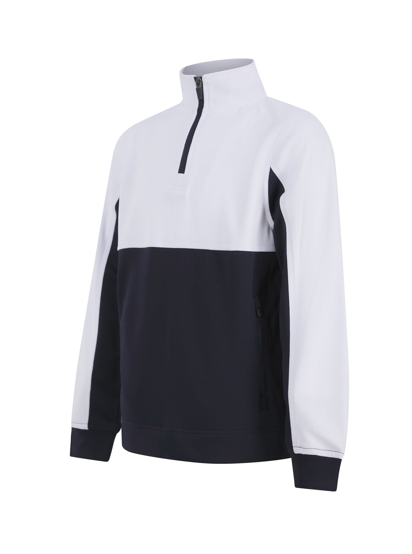 Finden & Hales Kids 1/4 Zip Tracksuit Top with Contrast Panels & Pockets