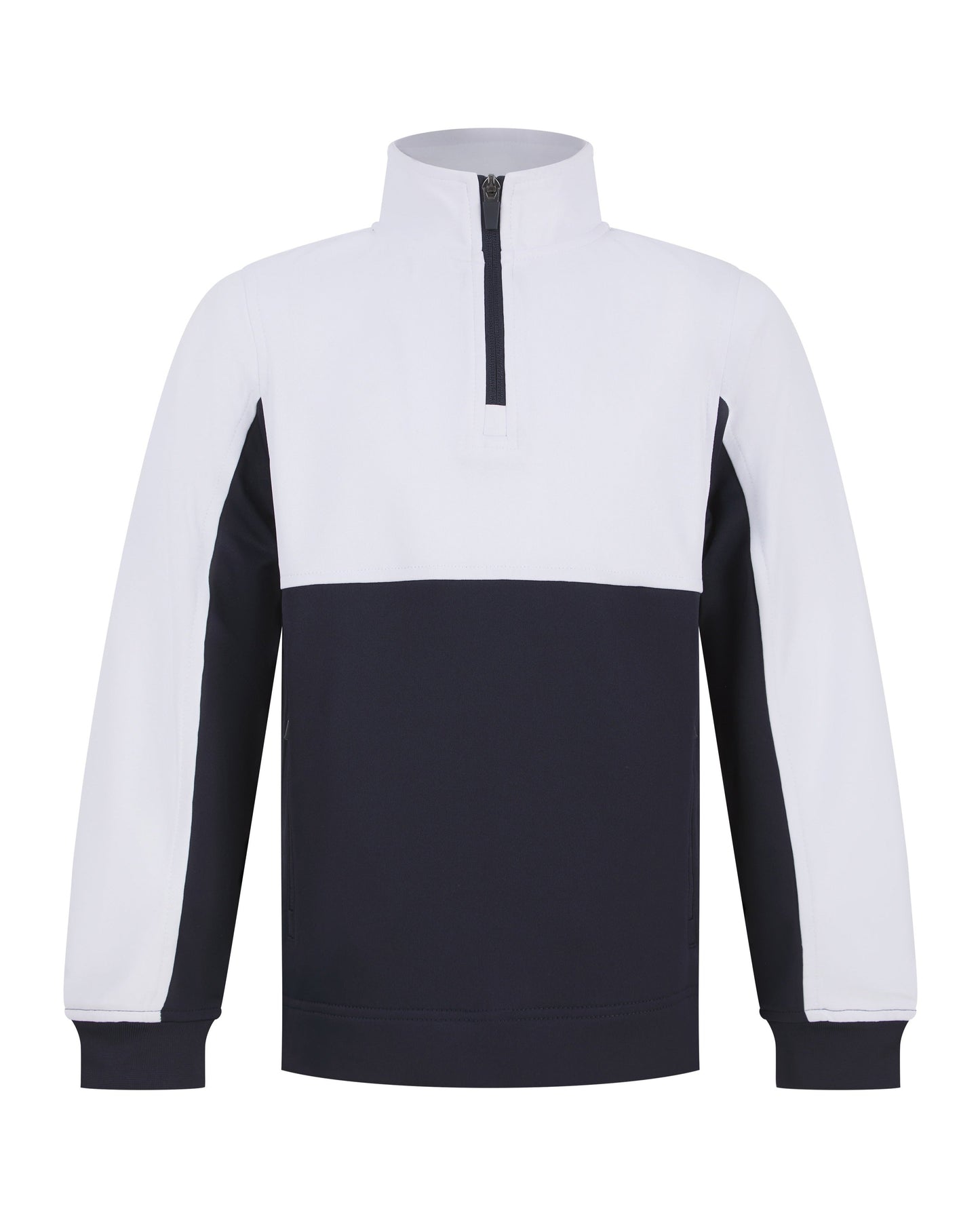 Finden & Hales Kids 1/4 Zip Tracksuit Top with Contrast Panels & Pockets