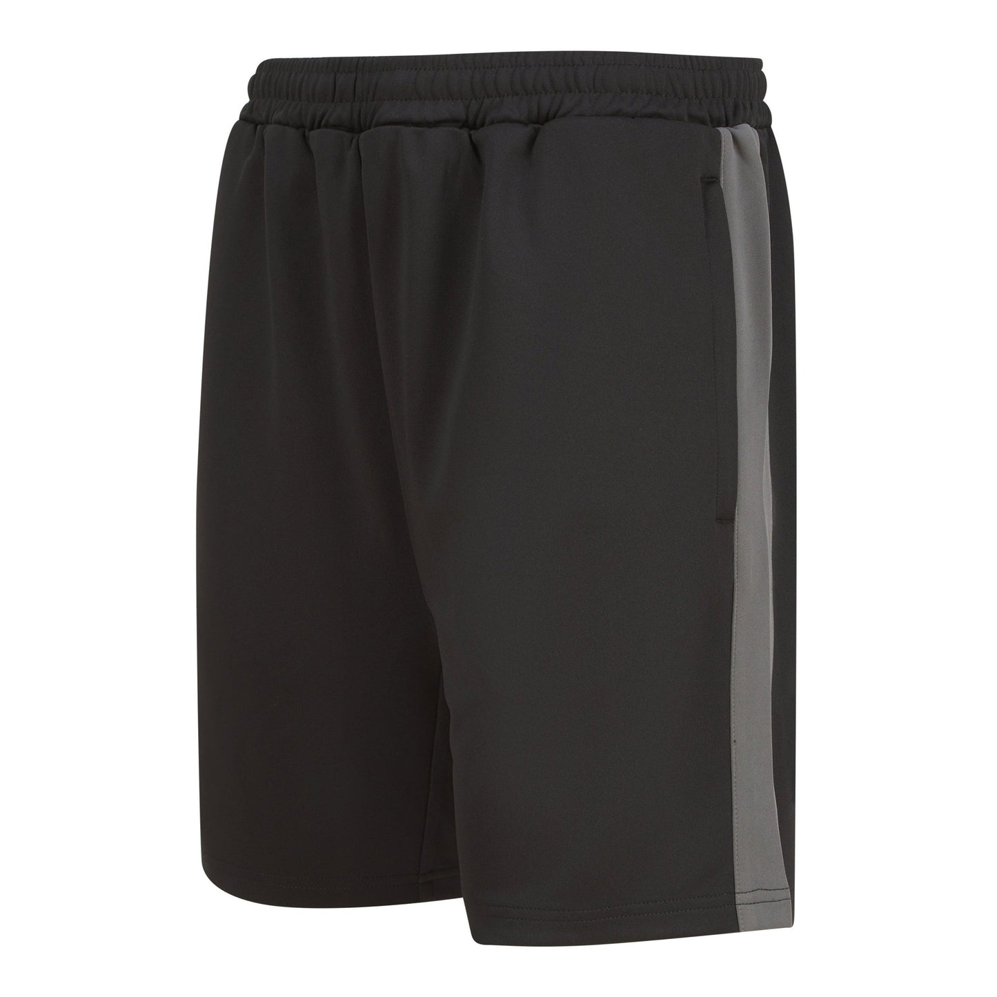 Finden & Hales Knitted Sports Shorts with Zip Pockets and Drawcord Waist