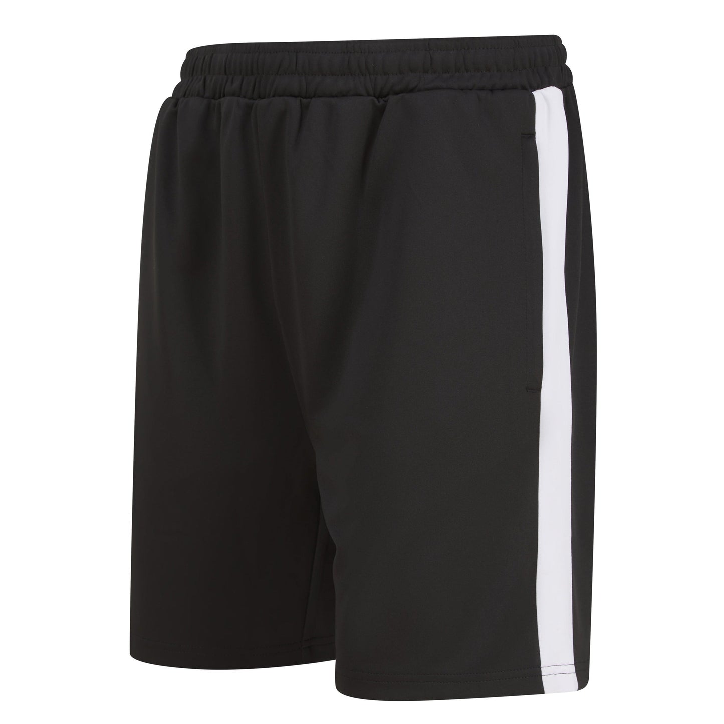 Finden & Hales Knitted Sports Shorts with Zip Pockets and Drawcord Waist