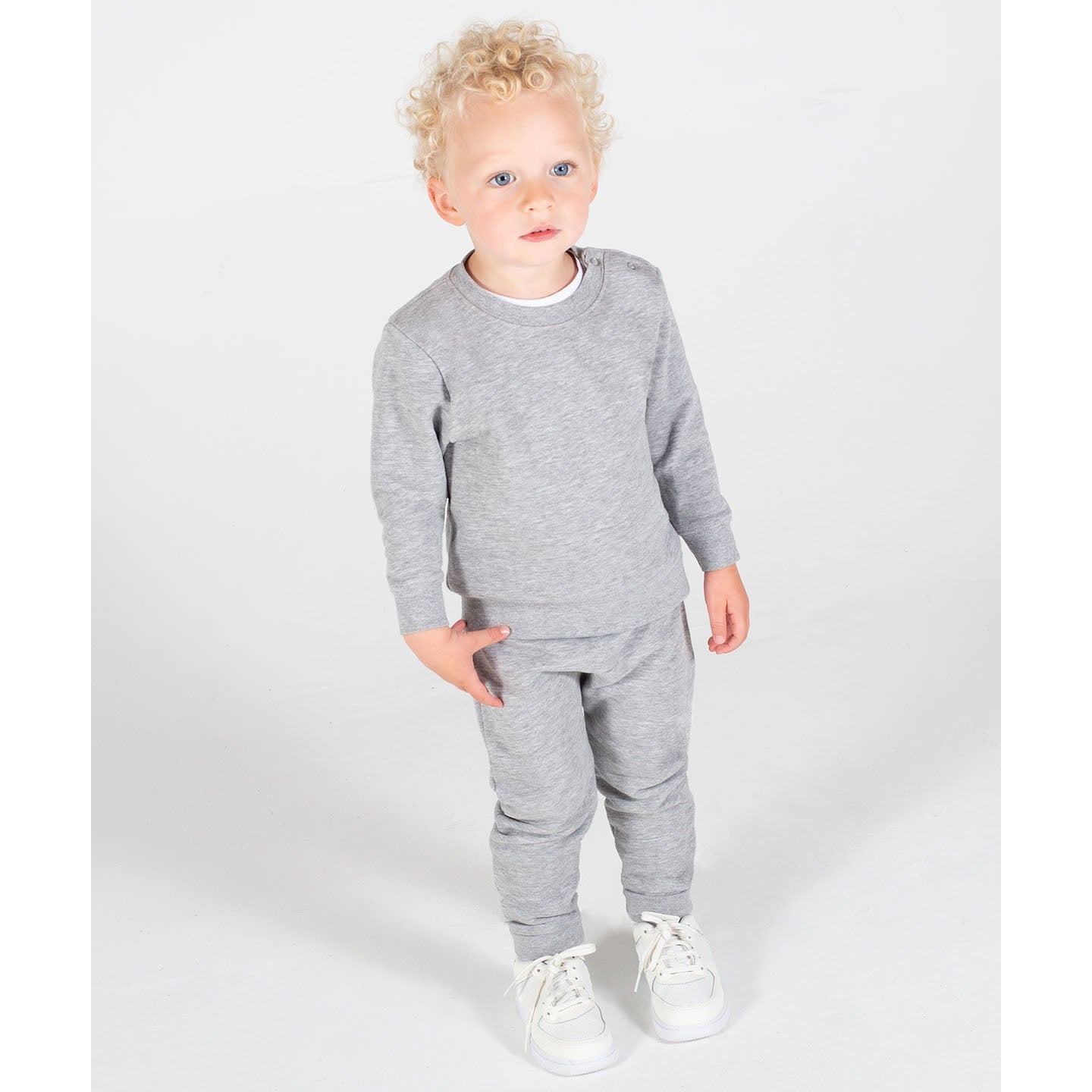 Larkwood Crew Neck Sweatshirt with Shoulder Poppers for Kids, Bright Colors
