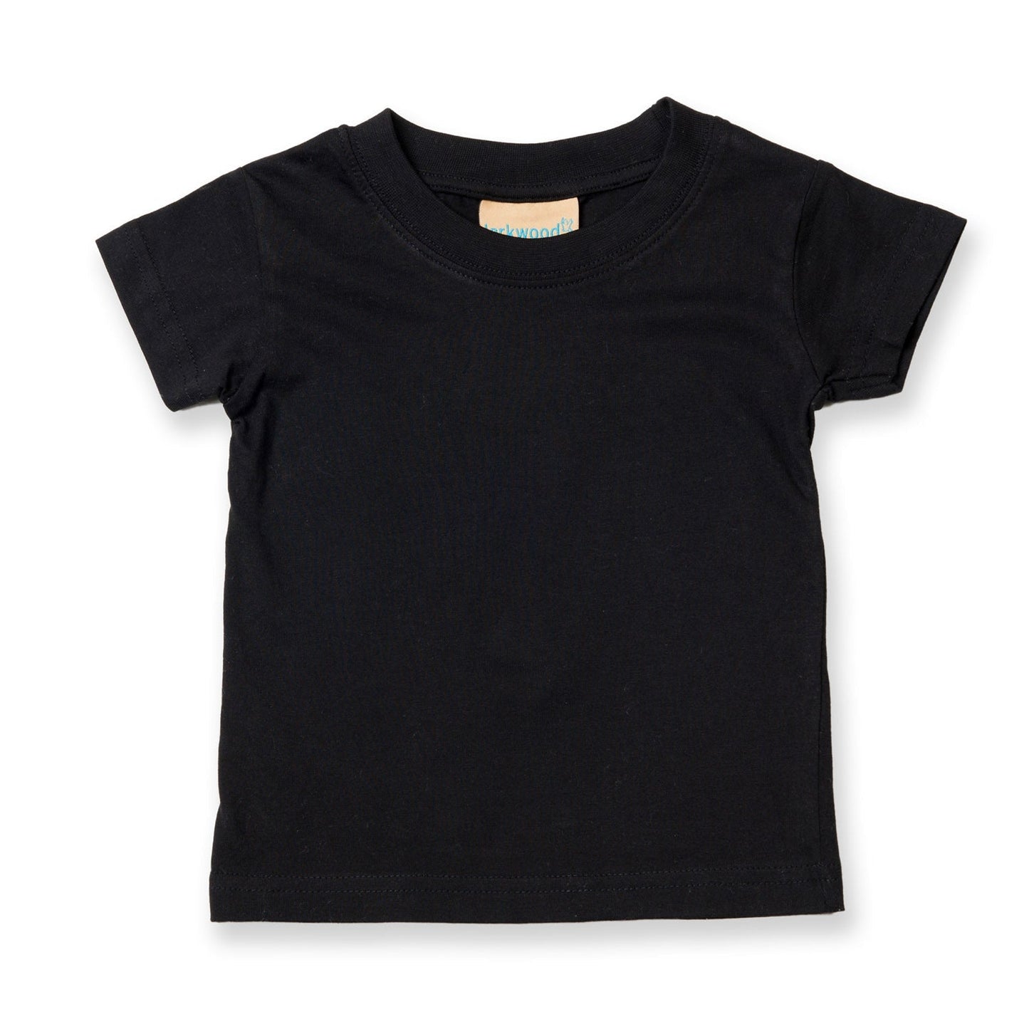 Larkwood Baby Toddler T-Shirt Black Crew Neck 100% Cotton Various Sizes