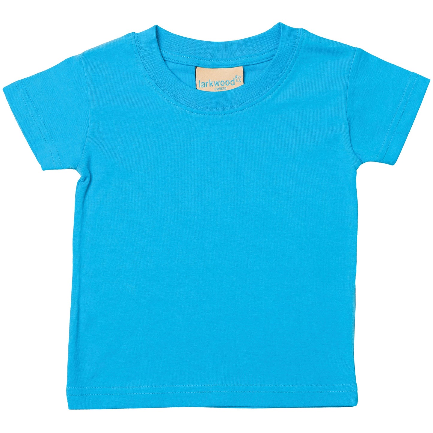 Larkwood Turquoise Baby Toddler T-Shirt Crew Neck 100% Cotton Sizes 0-4Y