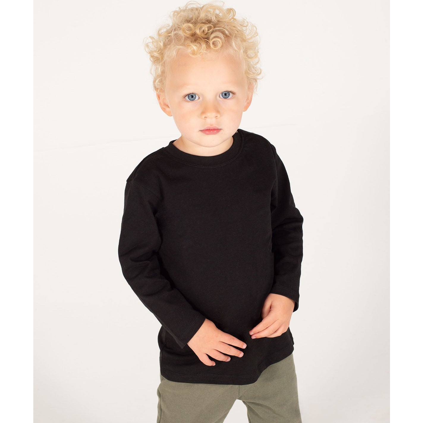 Larkwood Long-Sleeved T-Shirt for Kids with Popper Detail - 100% Cotton