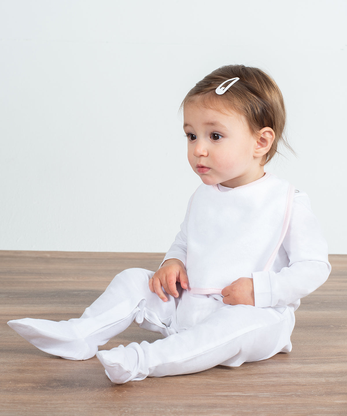 Larkwood Contrast Binding Bib Double Fabric Front Hook and Loop Fastening