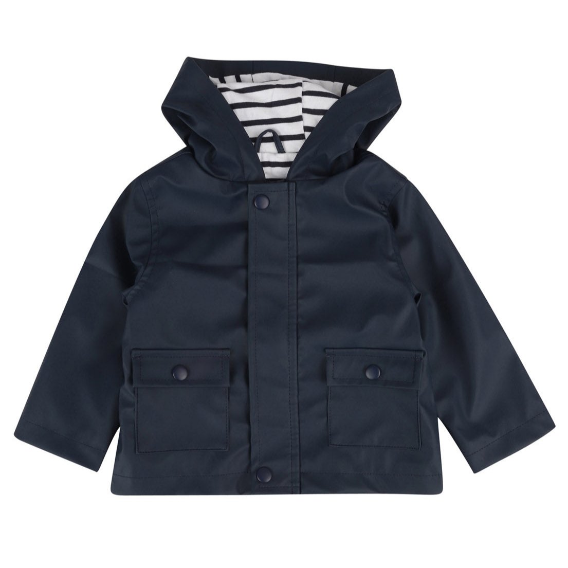 Larkwood PVC Rain Jacket with Hood and Striped Cotton Lining for Kids