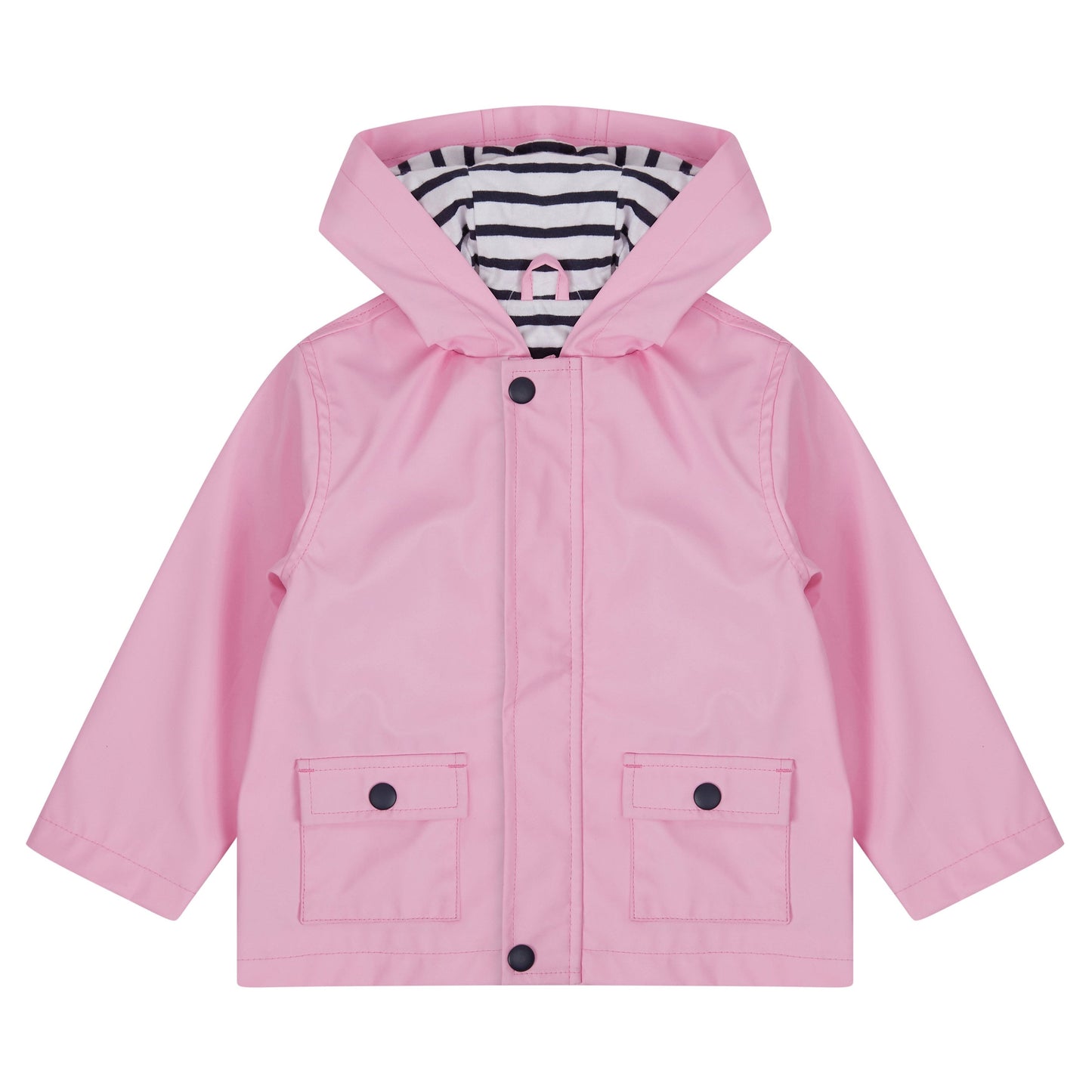 Larkwood PVC Rain Jacket with Hood and Striped Cotton Lining for Kids