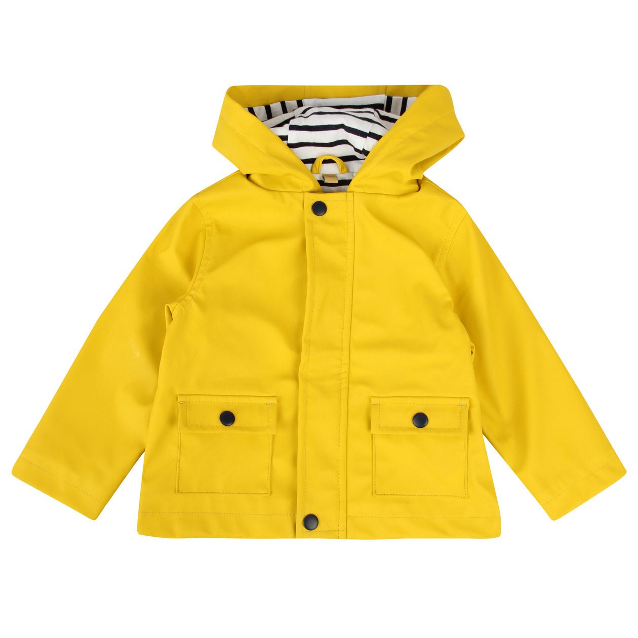 Larkwood PVC Rain Jacket with Hood and Striped Cotton Lining for Kids
