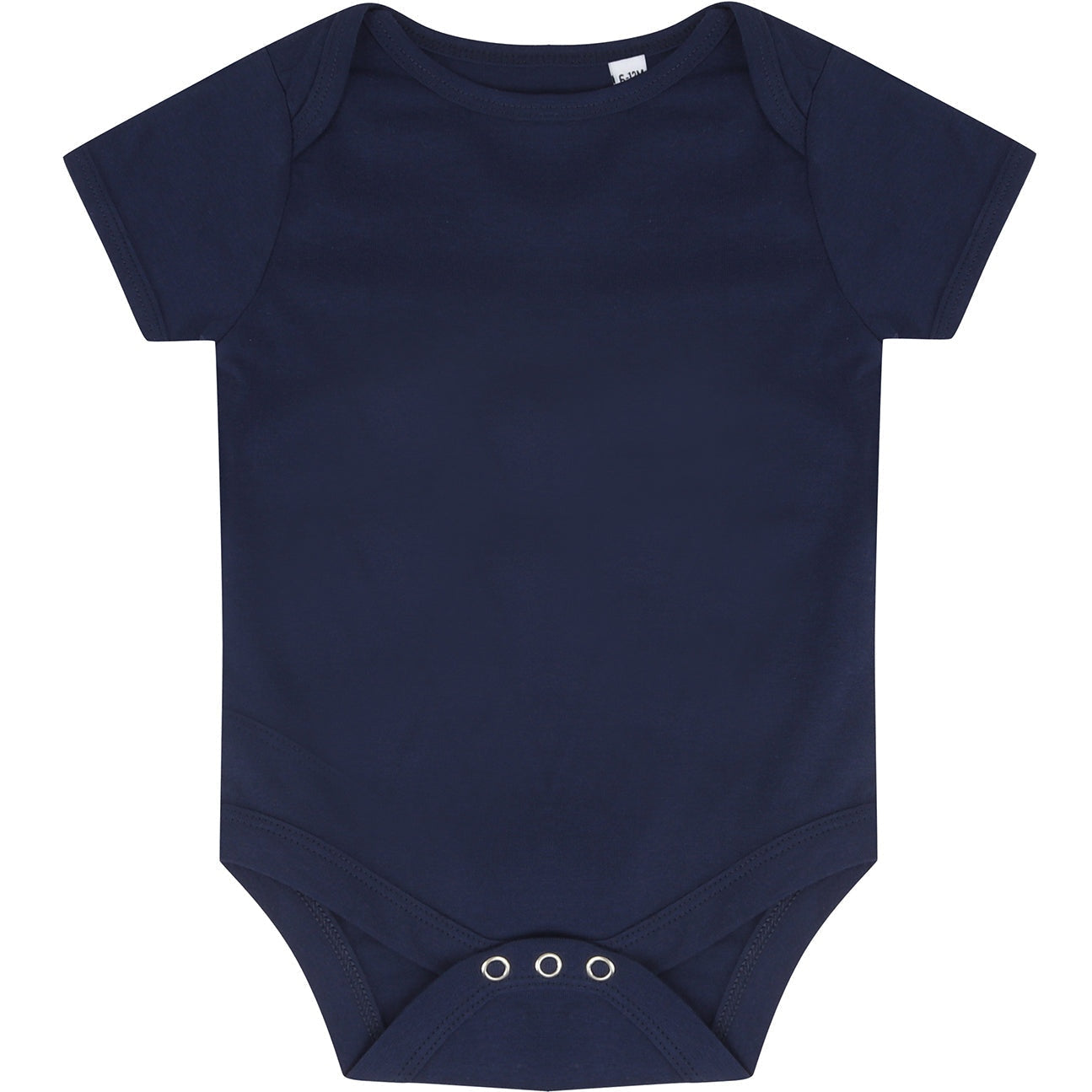 Larkwood Short-Sleeved Baby Bodysuit 100% Cotton Envelope Neck YKK Popper