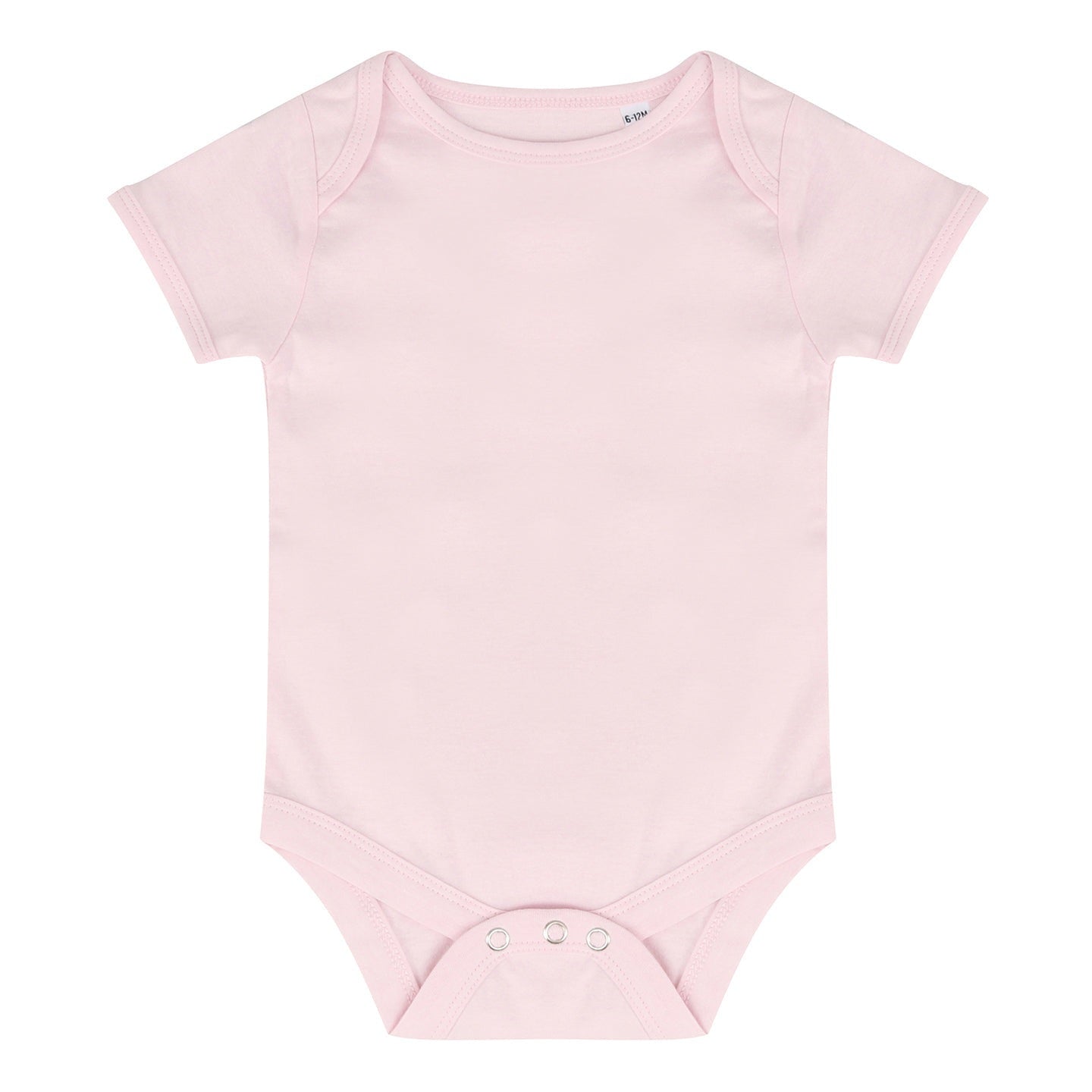 Larkwood Short-Sleeved Baby Bodysuit 100% Cotton Envelope Neck YKK Popper