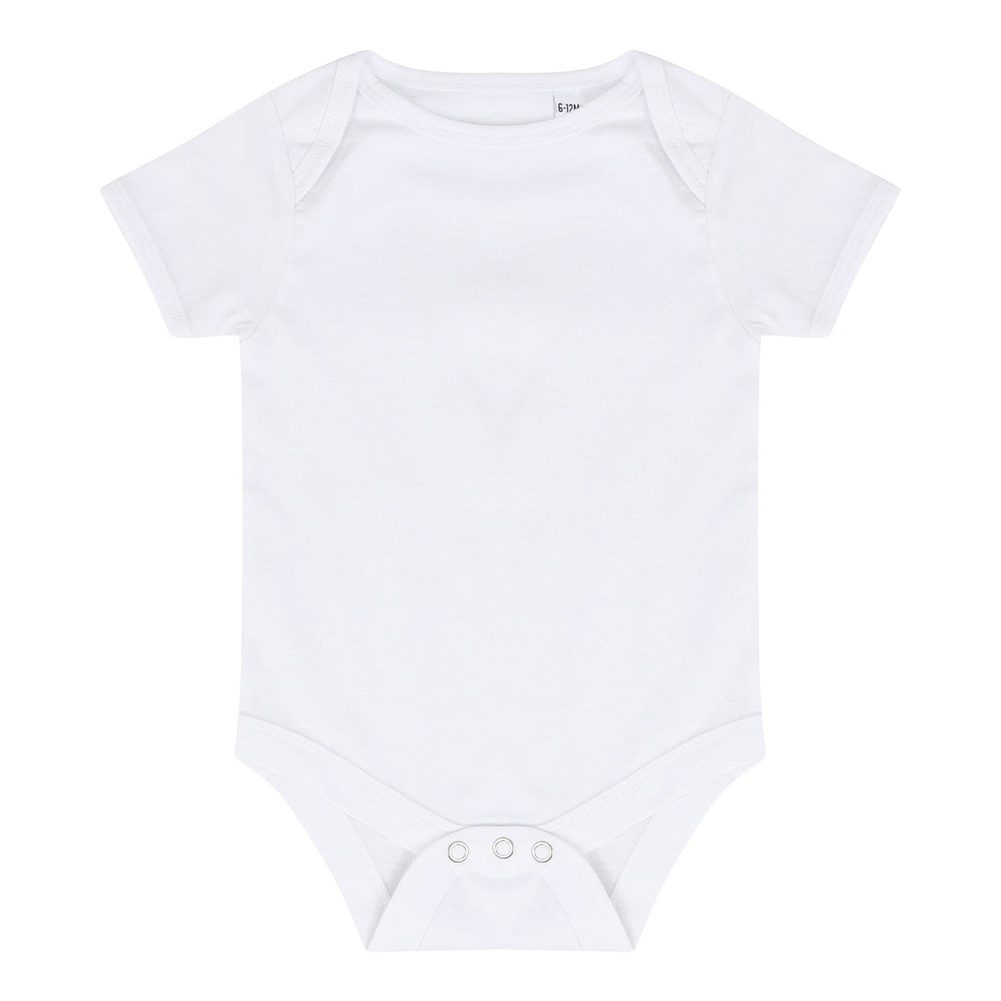 Larkwood Short-Sleeved Baby Bodysuit 100% Cotton Envelope Neck YKK Popper