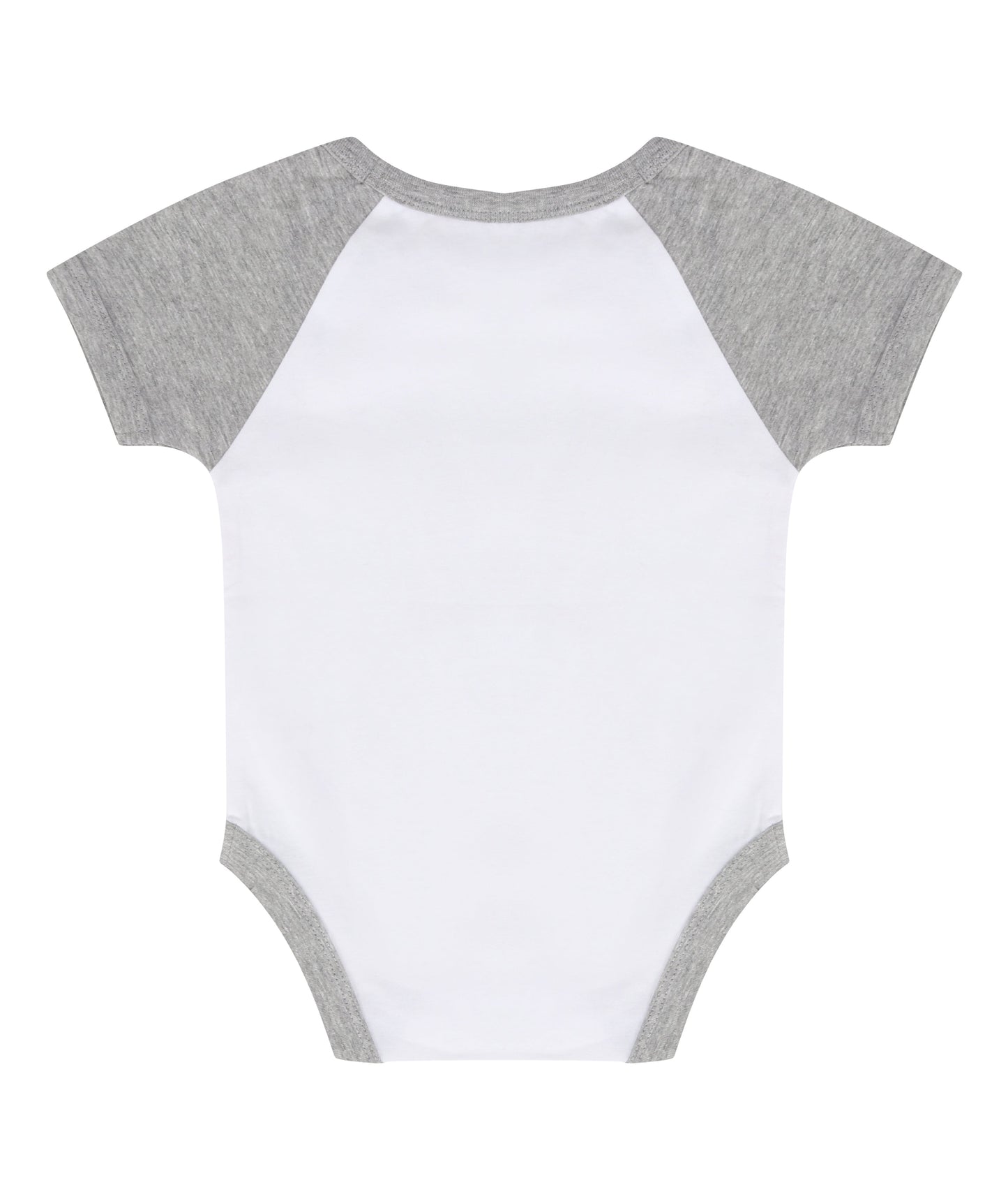 Larkwood Short-Sleeved Baseball Bodysuit 100% Cotton Contrast Sleeves 0-18m