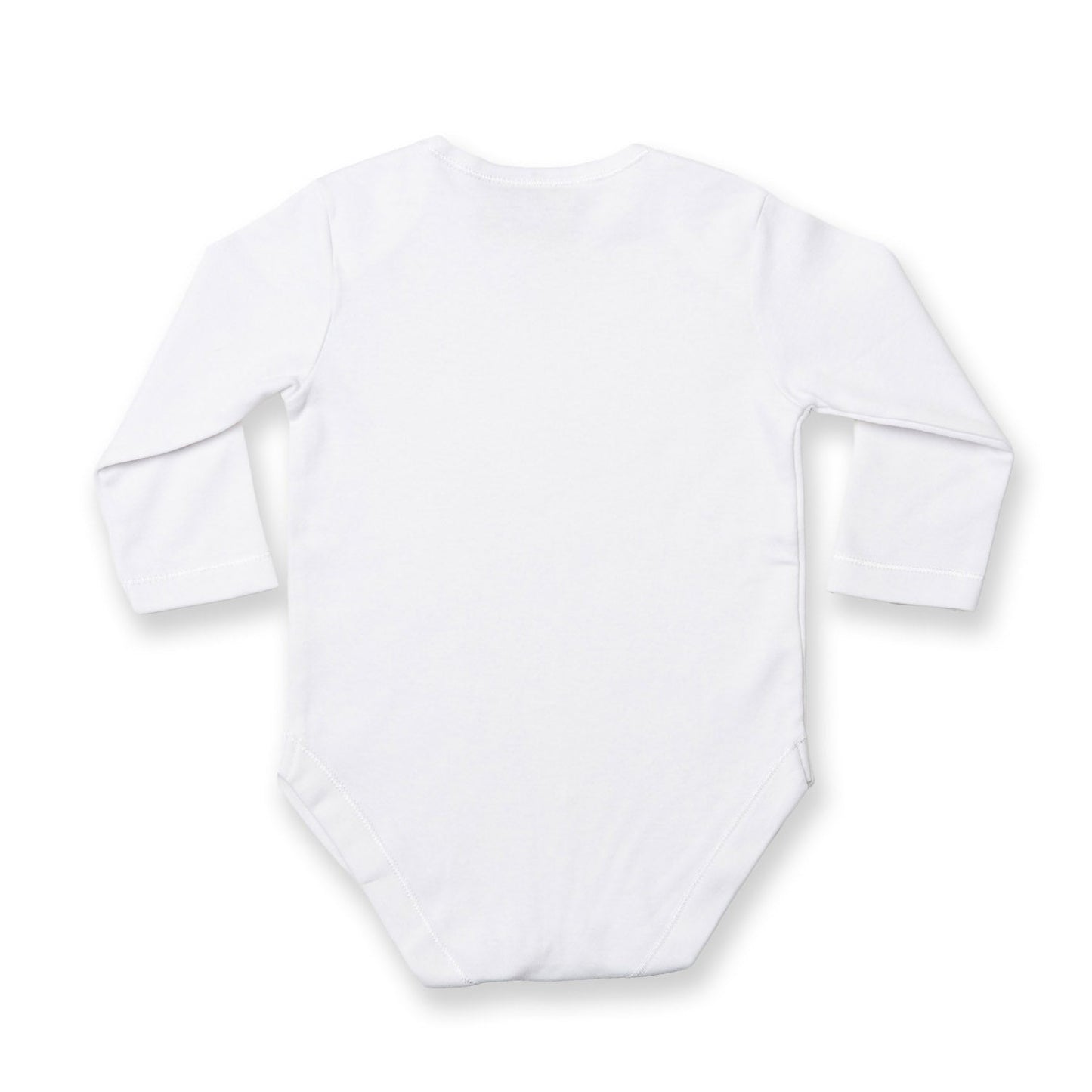 Larkwood Long Sleeve Baby Bodysuit Cotton Envelope Neck YKK Popper Fastening