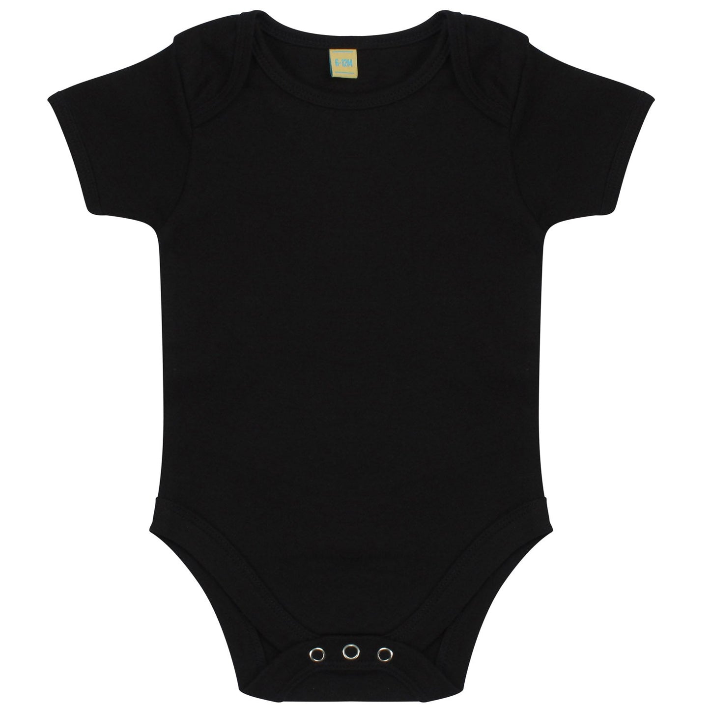 Larkwood Short-Sleeved Baby Bodysuit with Envelope Neck and Popper Fastening