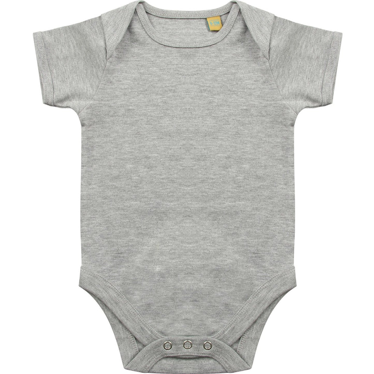 Larkwood Short-Sleeved Baby Bodysuit with Envelope Neck and Popper Fastening