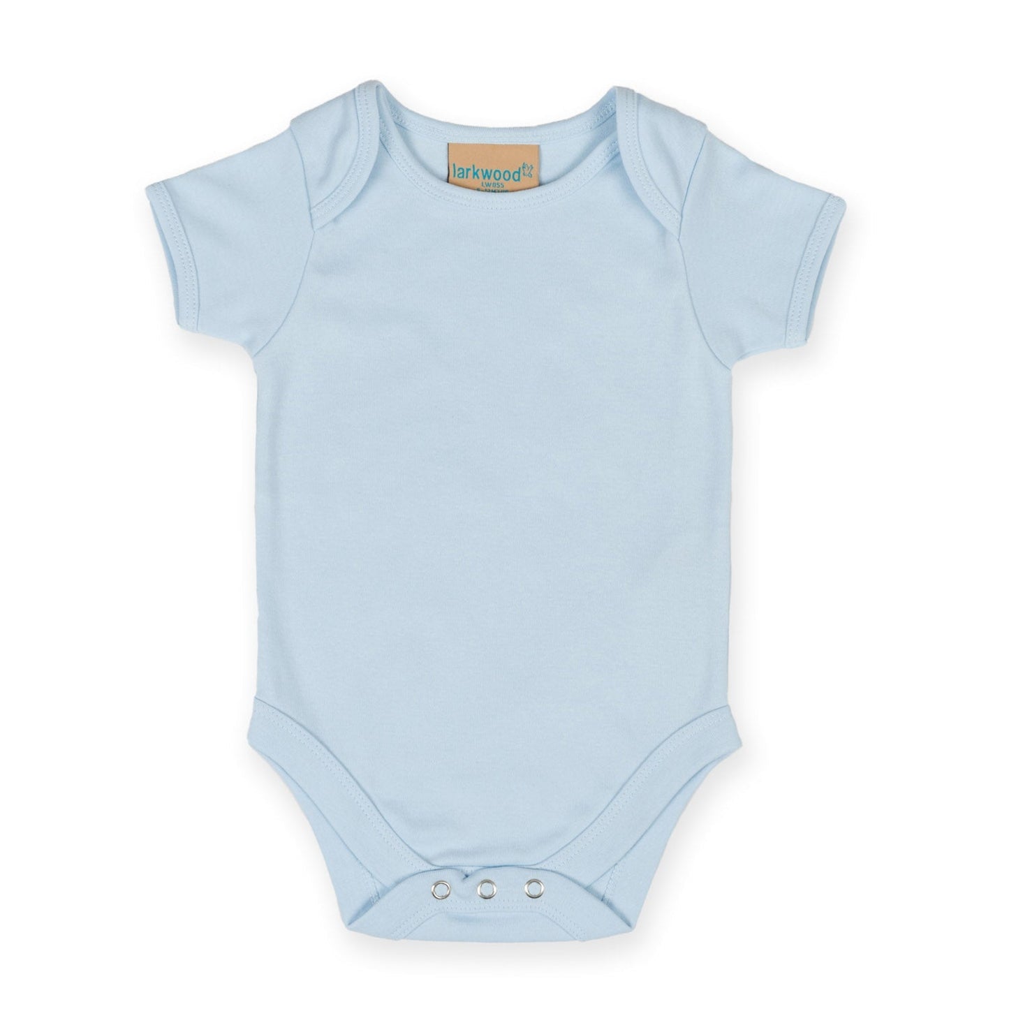 Larkwood Short-Sleeved Baby Bodysuit with Envelope Neck and Popper Fastening