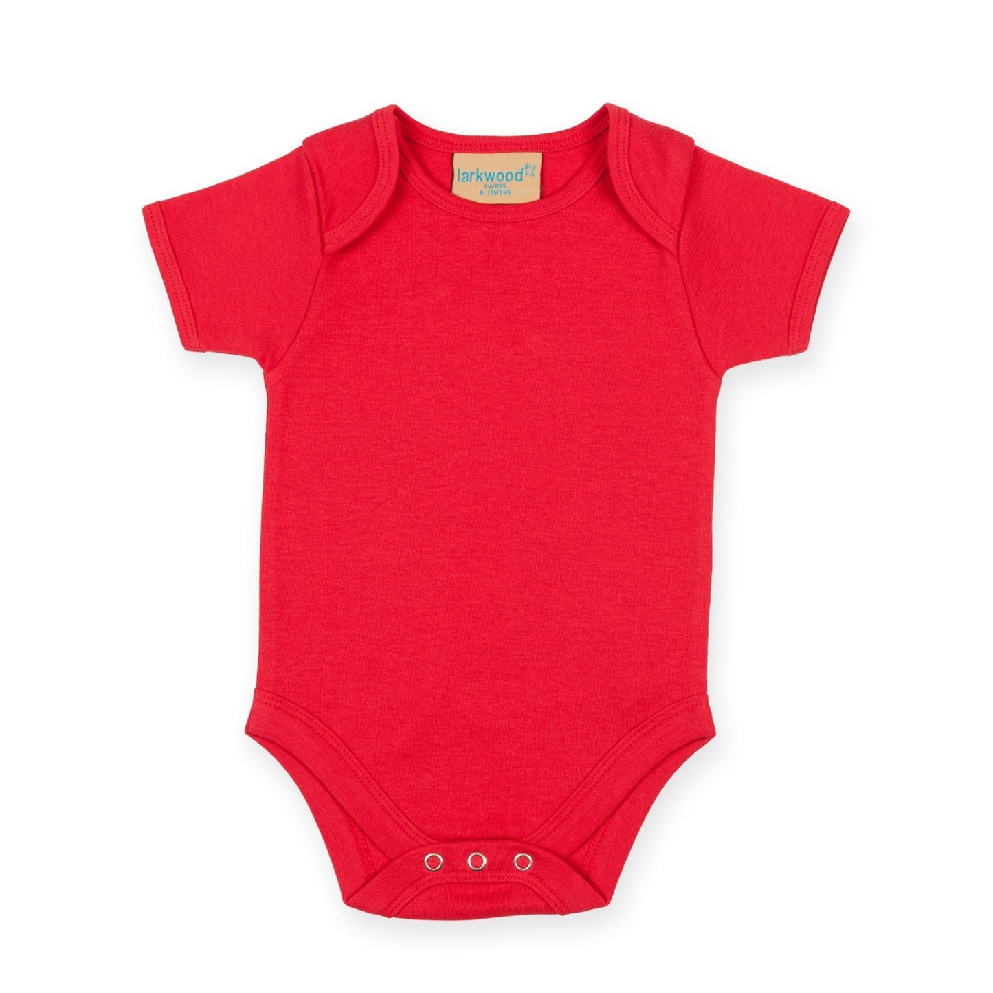 Larkwood Short-Sleeved Baby Bodysuit with Envelope Neck and Popper Fastening