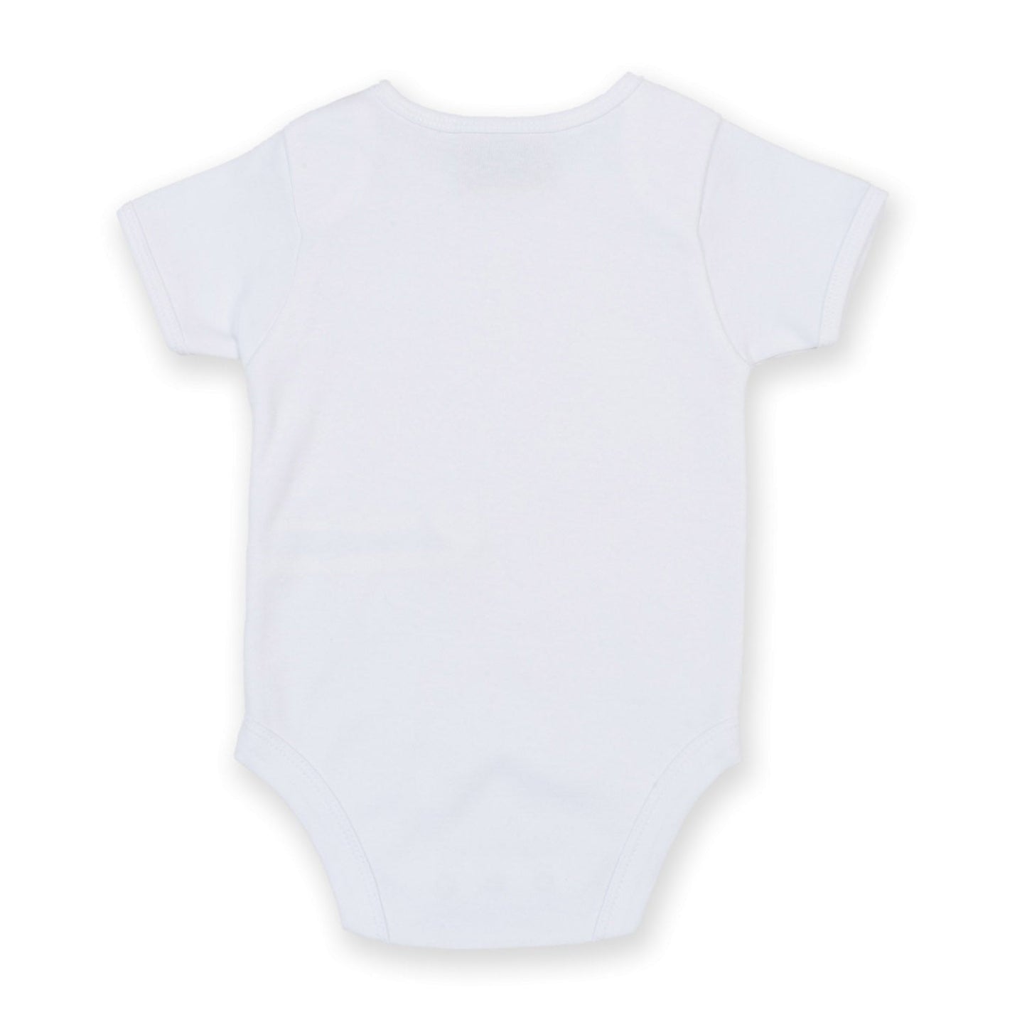 Larkwood Short-Sleeved Baby Bodysuit with Envelope Neck and Popper Fastening