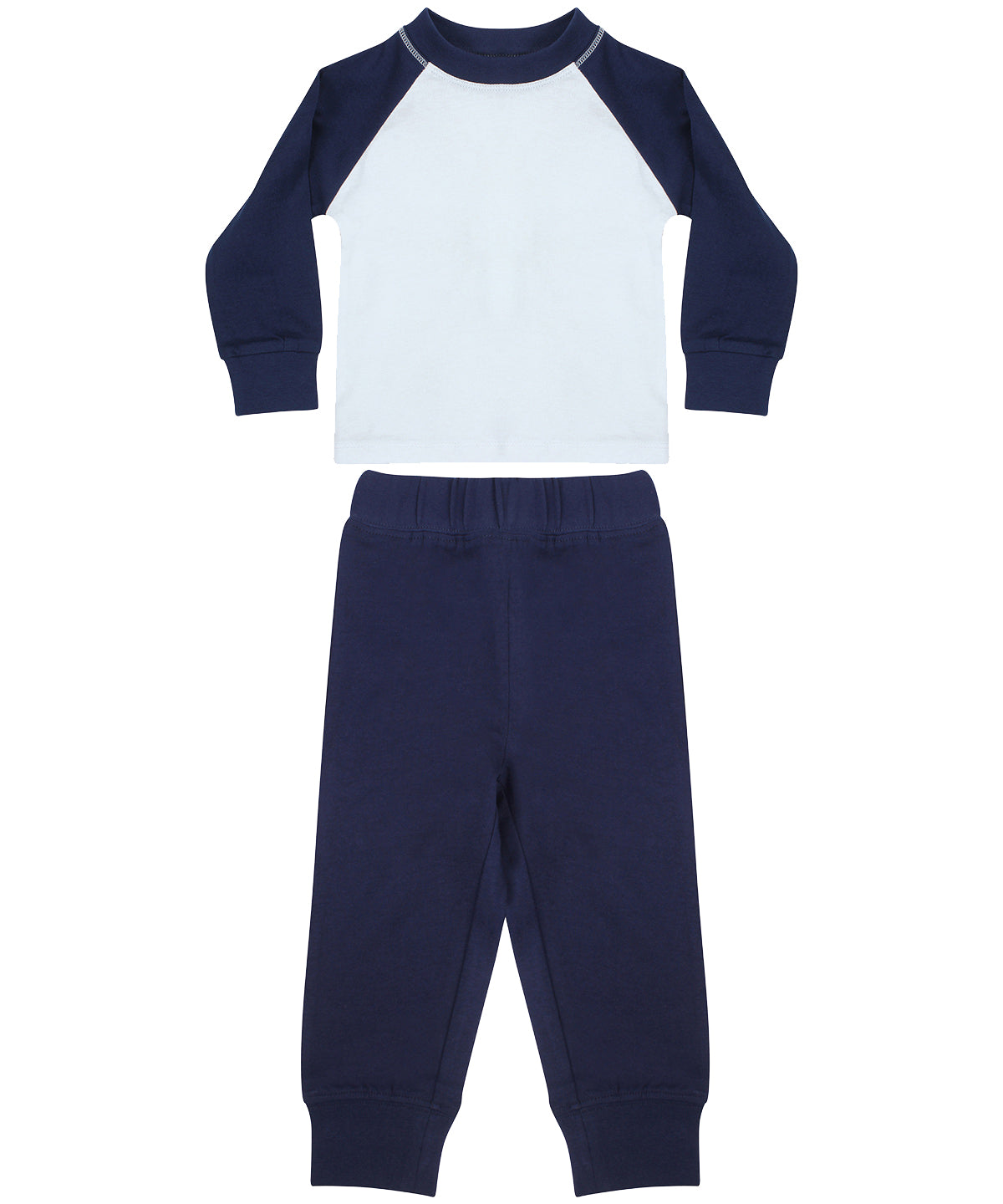 Larkwood Retro Contrast Sleeve Children's Pyjamas 100% Cotton Soft Fabric