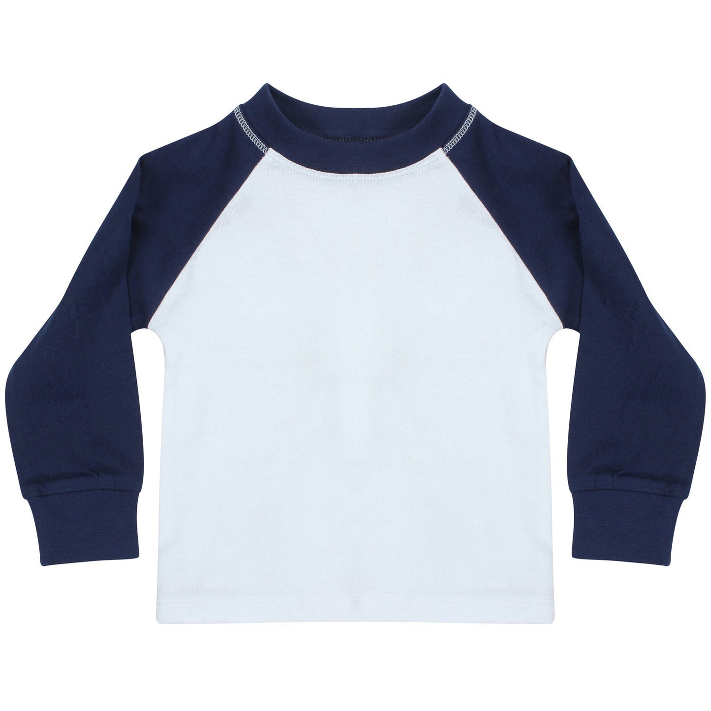 Larkwood Retro Contrast Sleeve Children's Pyjamas 100% Cotton Soft Fabric