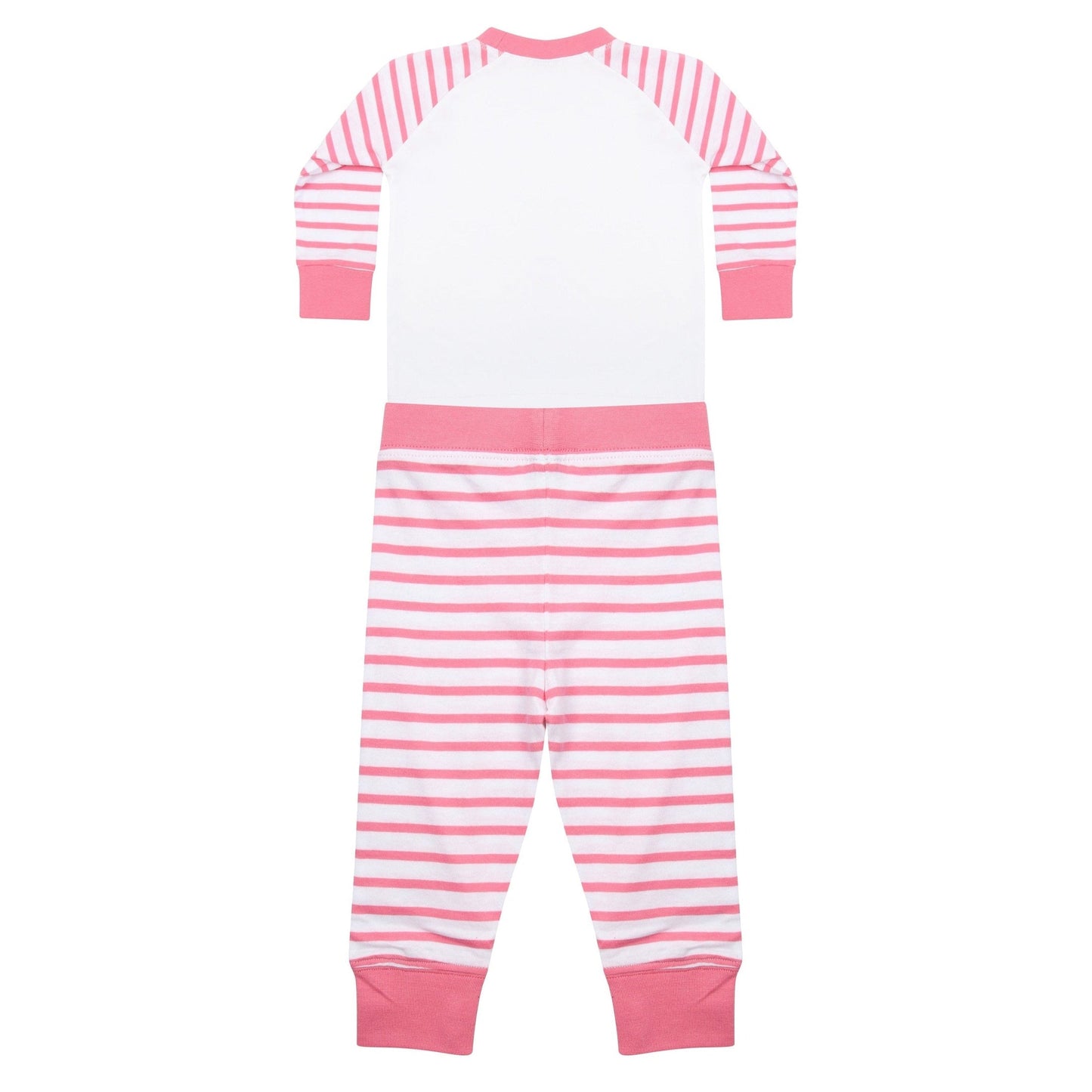 Larkwood Striped Pyjamas 100% Cotton Raglan Sleeves Tag-Free Sublimation Print