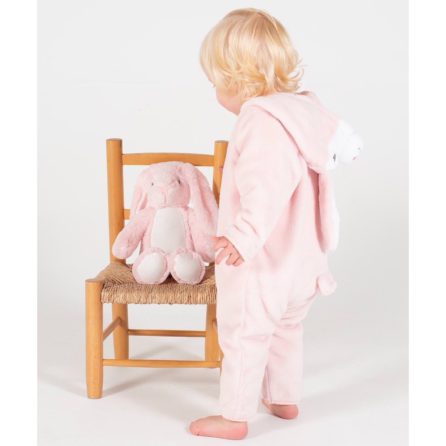 Larkwood Rabbit All-In-One Hooded Plush Suit with Ears for Baby 0-36 Months