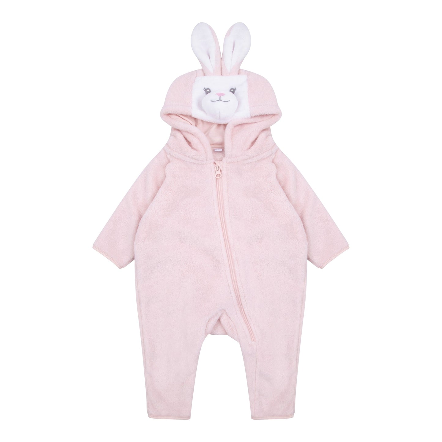 Larkwood Rabbit All-In-One Hooded Plush Suit with Ears for Baby 0-36 Months