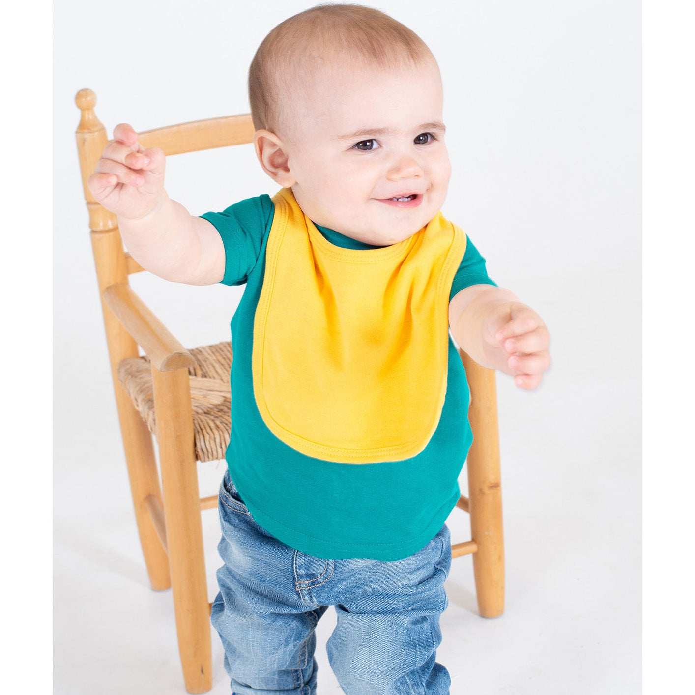 Larkwood Reversible Cotton Bib with Hook and Loop Fastening - Kids' Wear