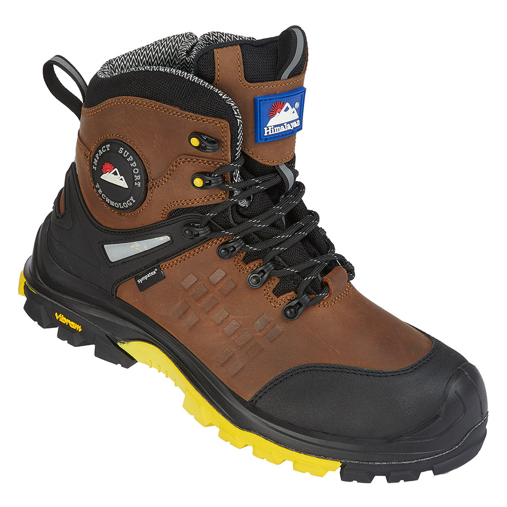 Himalayan Vibram Brown Zipper Boot S3 Safety Waterproof Composite Toe UKCA/CE