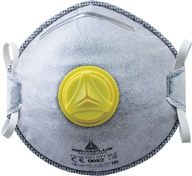 Delta Plus M1200VW Disposable Mask with Charcoal Filtration and Valve - P2