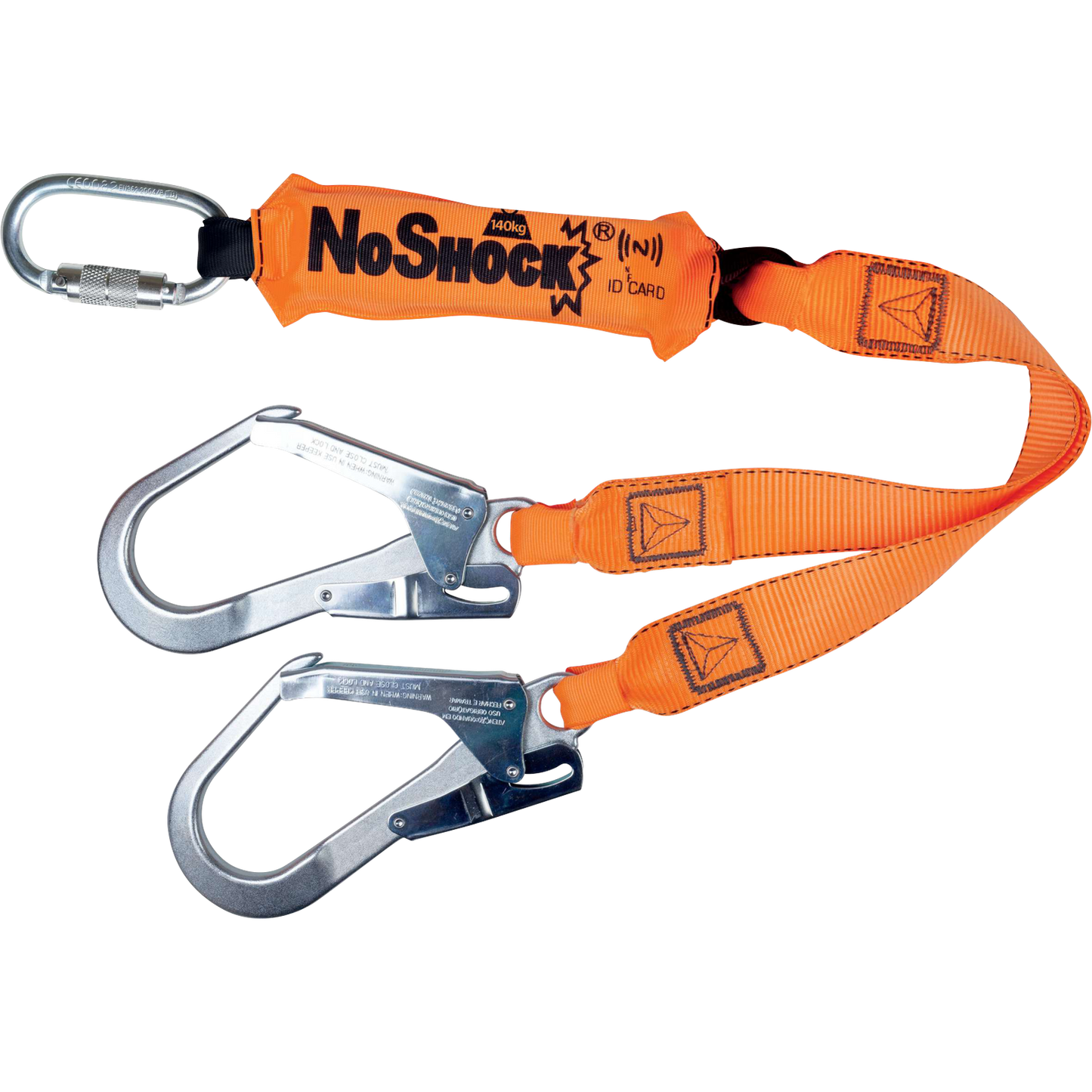 Delta Plus AN213100ZDD Double Energy-Absorbing Lanyard 1m Fall Protection