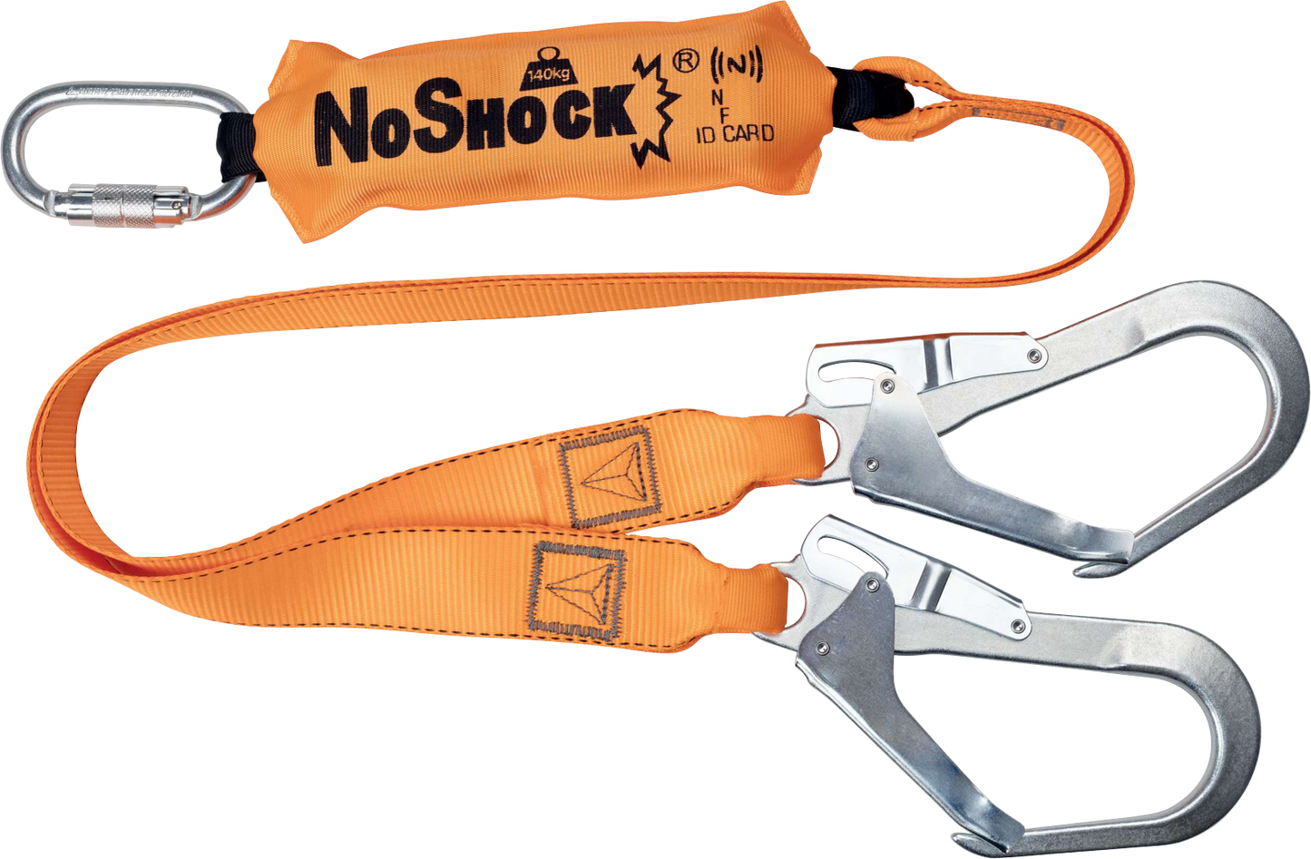 Delta Plus AN213150ZDD Double Energy-Absorbing Lanyard 140kg Fall Protection