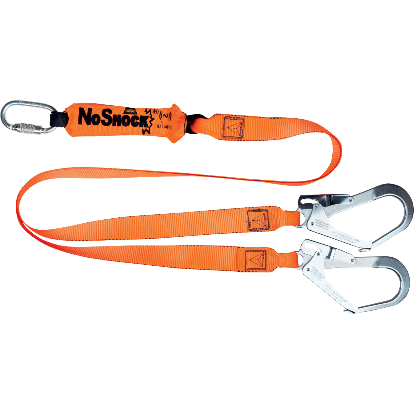 Delta Plus AN213200ZDD Double Energy-Absorbing Lanyard 140kg Fall Protection