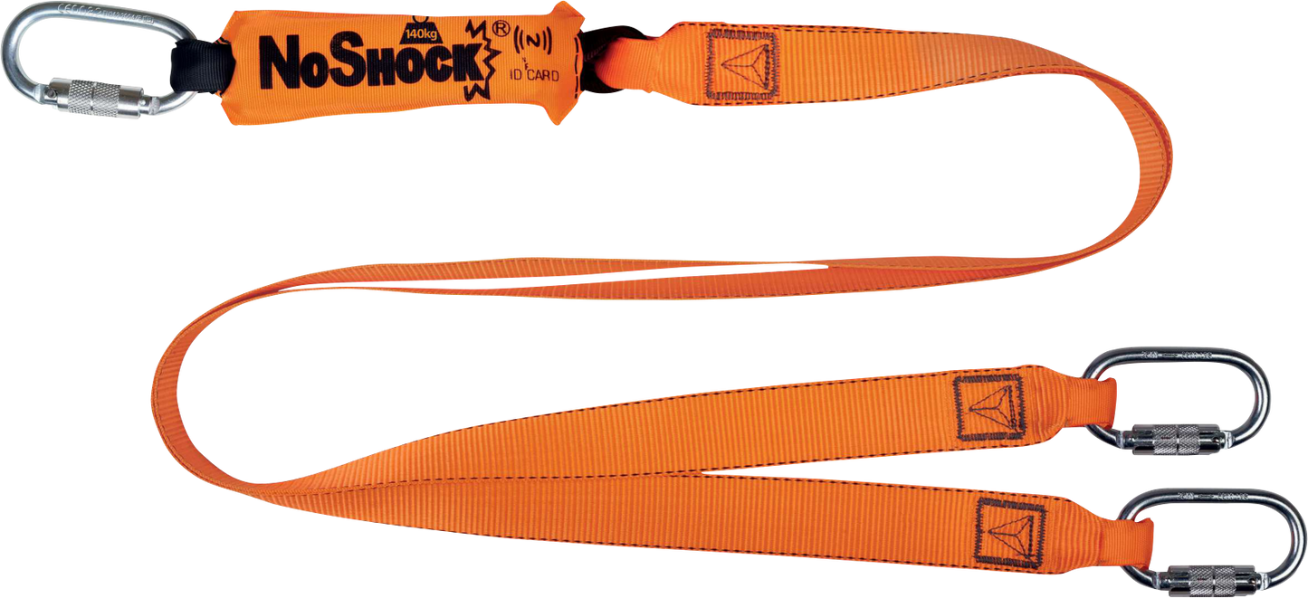 Delta Plus AN213200ZZZ 2m Double Energy-Absorbing Lanyard Fall Protection