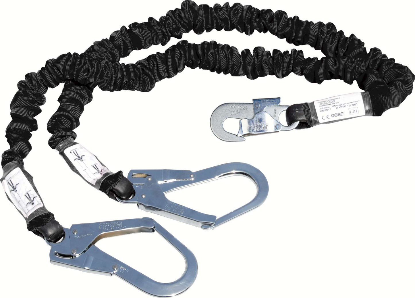 Delta Plus AN240ADD Elastic Lanyard 2m Energy-Absorbing Fall Protection