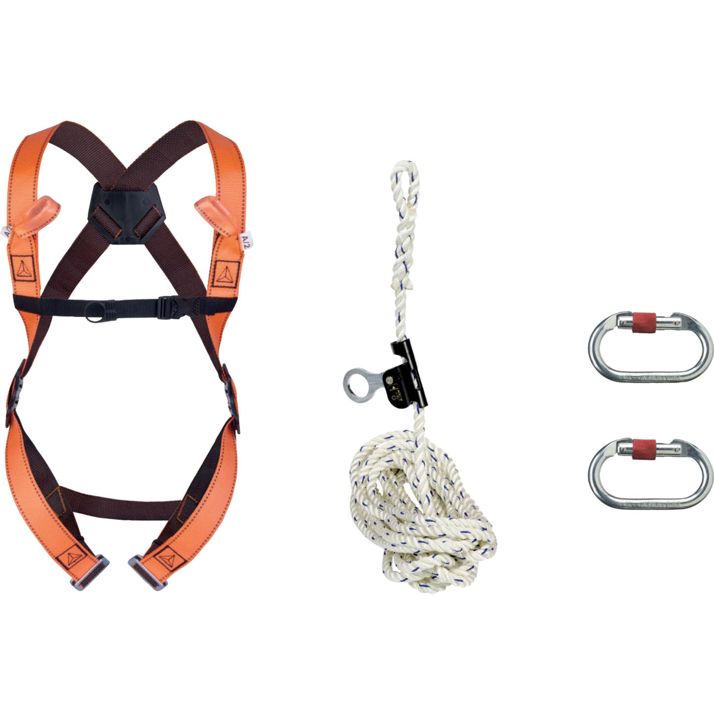 Delta Plus ELARA150 Roofing Fall Arrest Kit with Lifeline & Harness S/M/L Orange