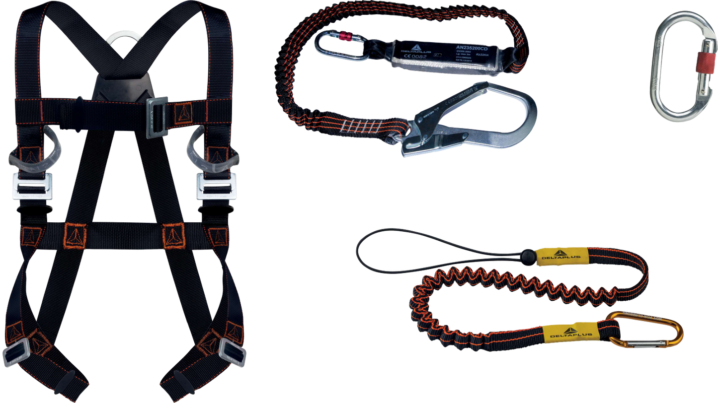 Delta Plus ELARA390H Ergonomic Fall Arrest Kit with Energy-Absorbing Lanyard