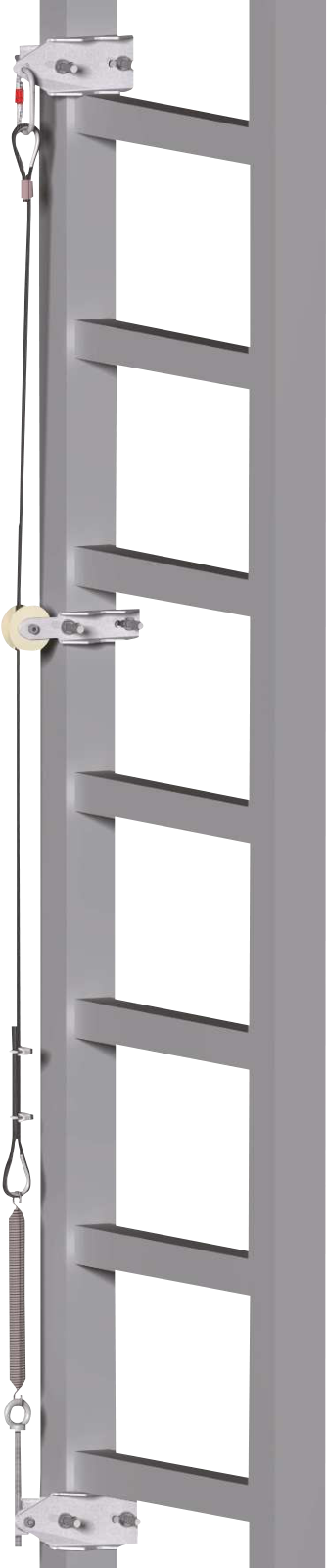 Delta Plus AN801 Ladder Lifeline Attachment Kit Universal Anchorage Grey 20 Year