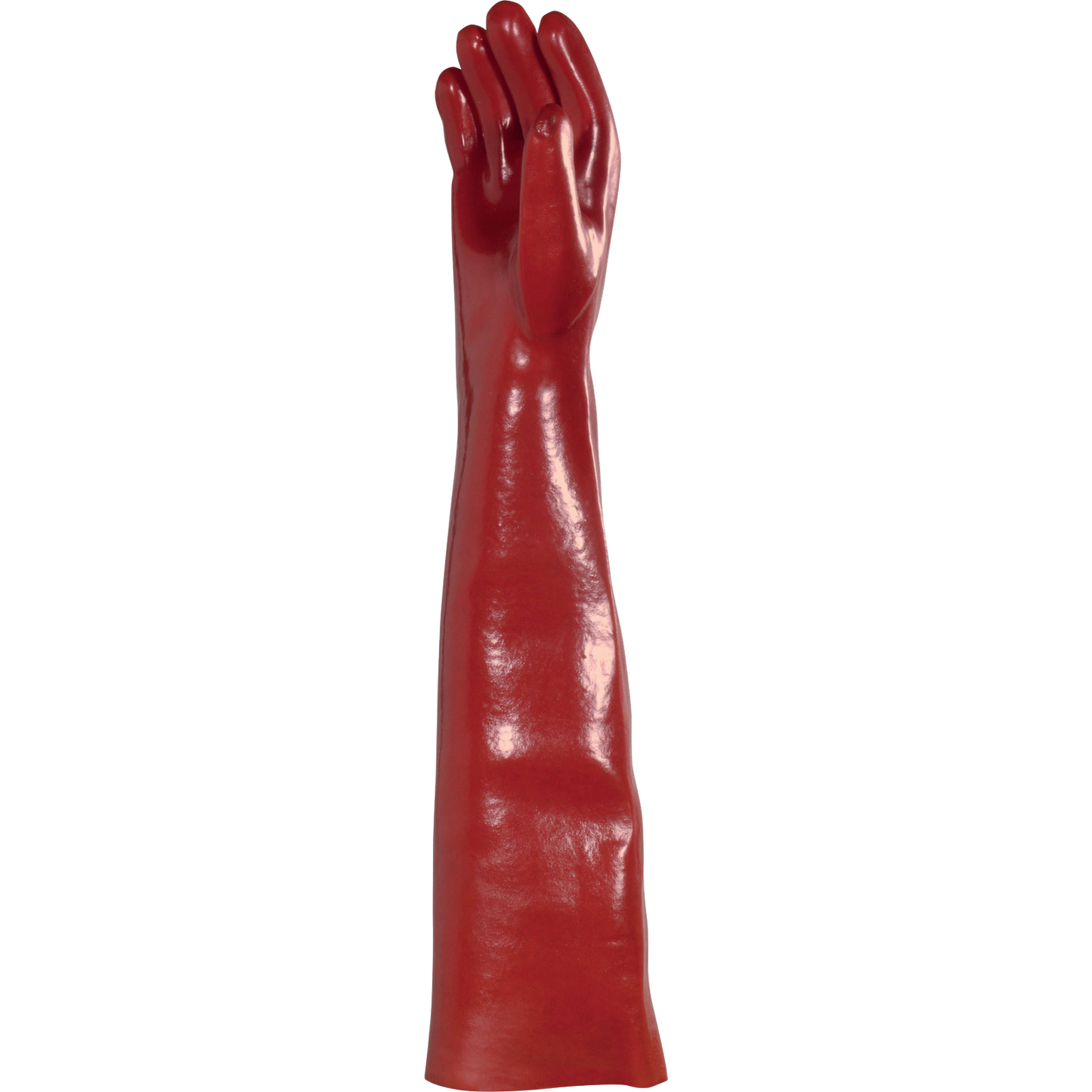 Delta Plus PVCC600 Chemical Resistant Gloves 600mm PVC Smooth Red Cotton Lined
