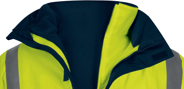 Delta Plus OPTIMUM3 Hi-Vis 5-in-1 Waterproof Parka Unisex S-5XL Fleece Lined
