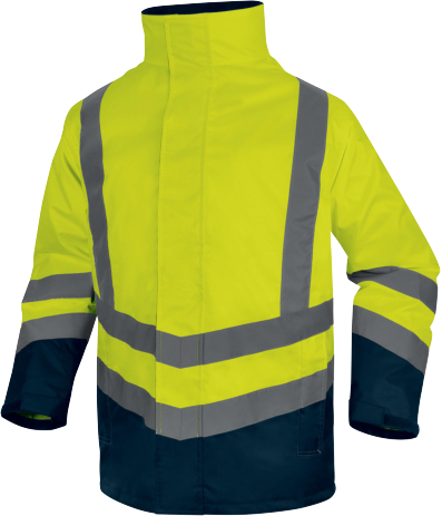 Delta Plus OPTIMUM3 Hi-Vis 5-in-1 Waterproof Parka Unisex S-5XL Fleece Lined