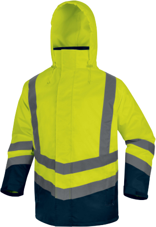 Delta Plus OPTIMUM3 Hi-Vis 5-in-1 Waterproof Parka Unisex S-5XL Fleece Lined