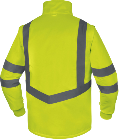 Delta Plus OPTIMUM3 Hi-Vis 5-in-1 Waterproof Parka Unisex S-5XL Fleece Lined