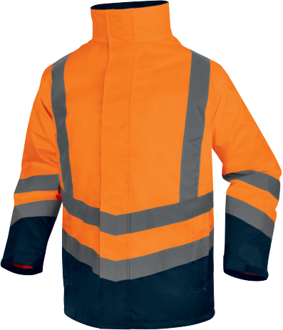 Delta Plus OPTIMUM3 Hi-Vis 5-in-1 Waterproof Parka Unisex S-5XL Fleece Lined
